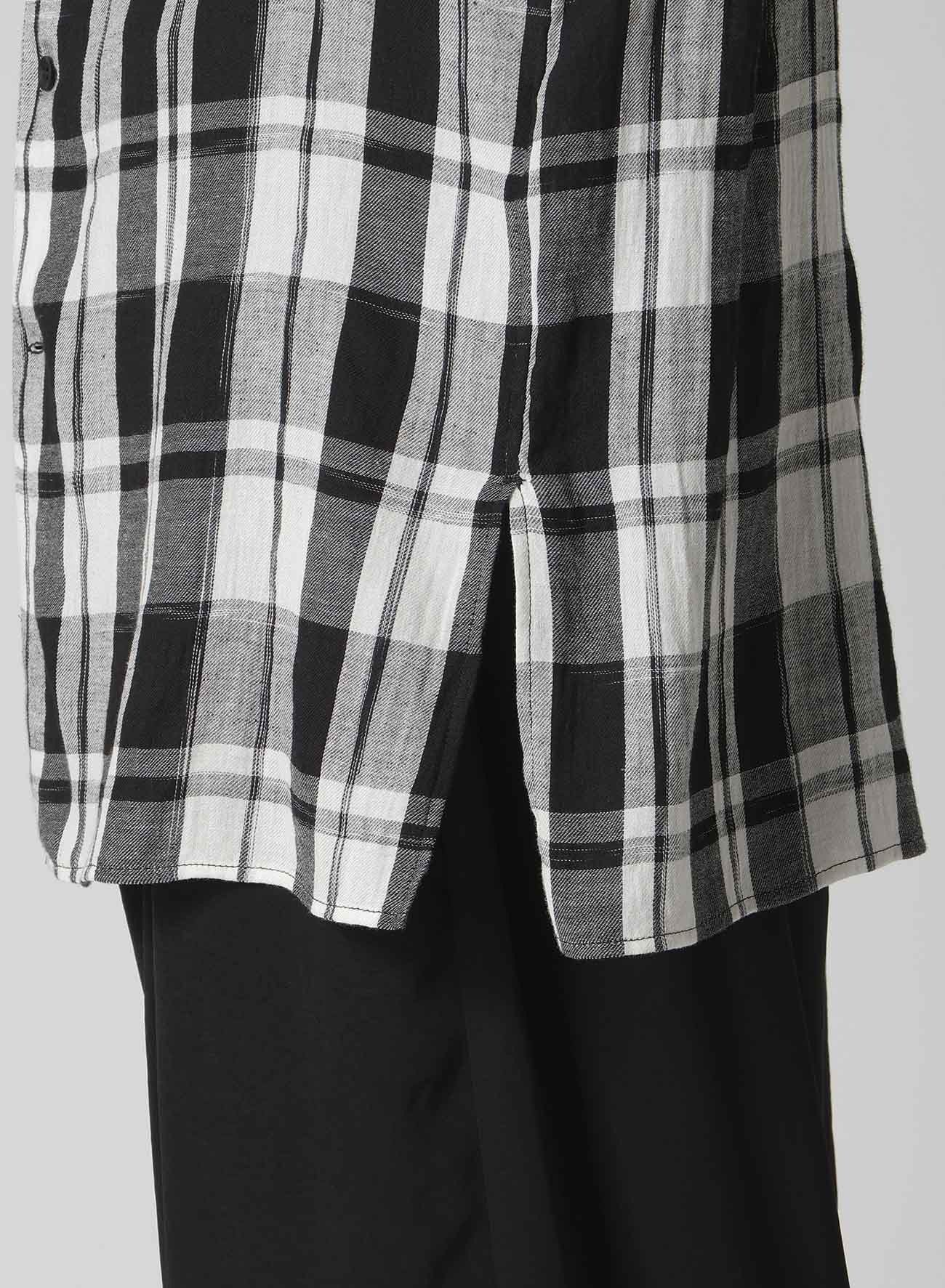 KHADI PLAID LONG SLEEVE BLOUSE