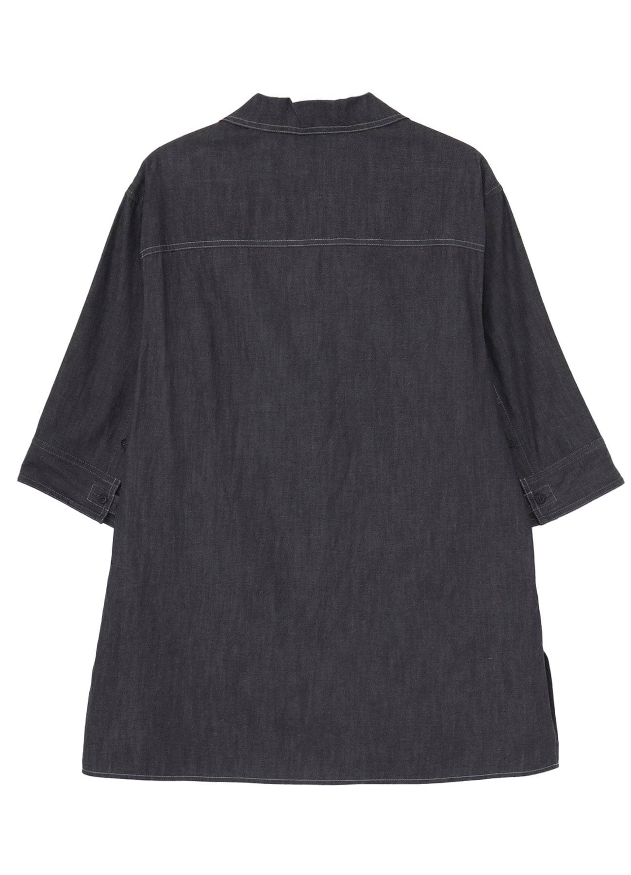 <PIECE UNIQUE/AOYAMA>5.5OZ GREY DENIM SHORT SLEEVE BLOUSE