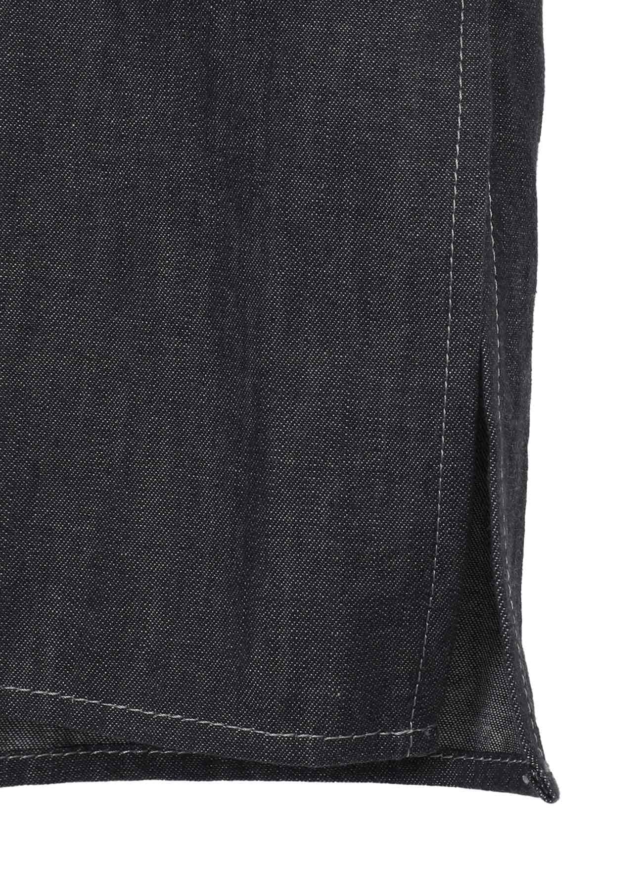 <PIECE UNIQUE/AOYAMA>5.5OZ GREY DENIM SHORT SLEEVE BLOUSE