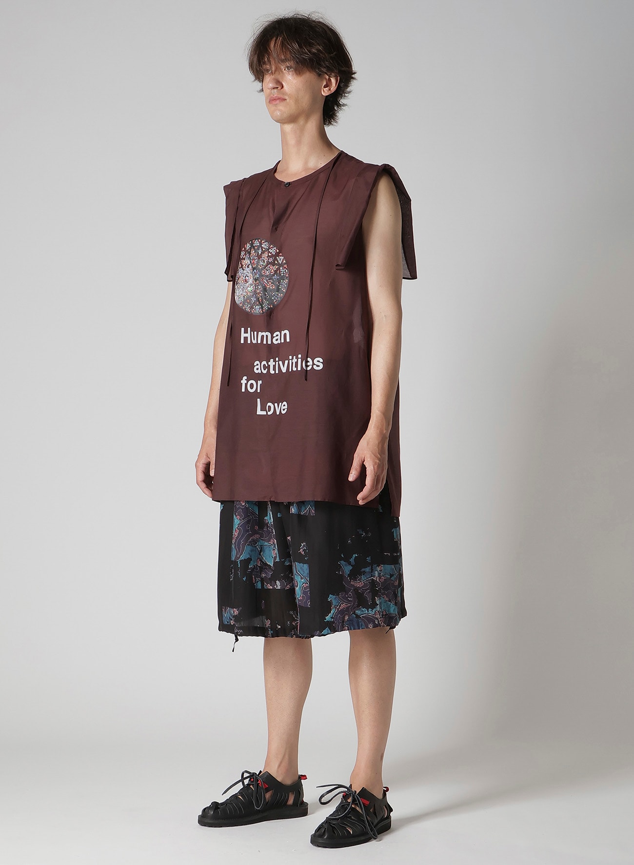 BURGUNDY HUMAN STRING COLLAR B/ HUMAN