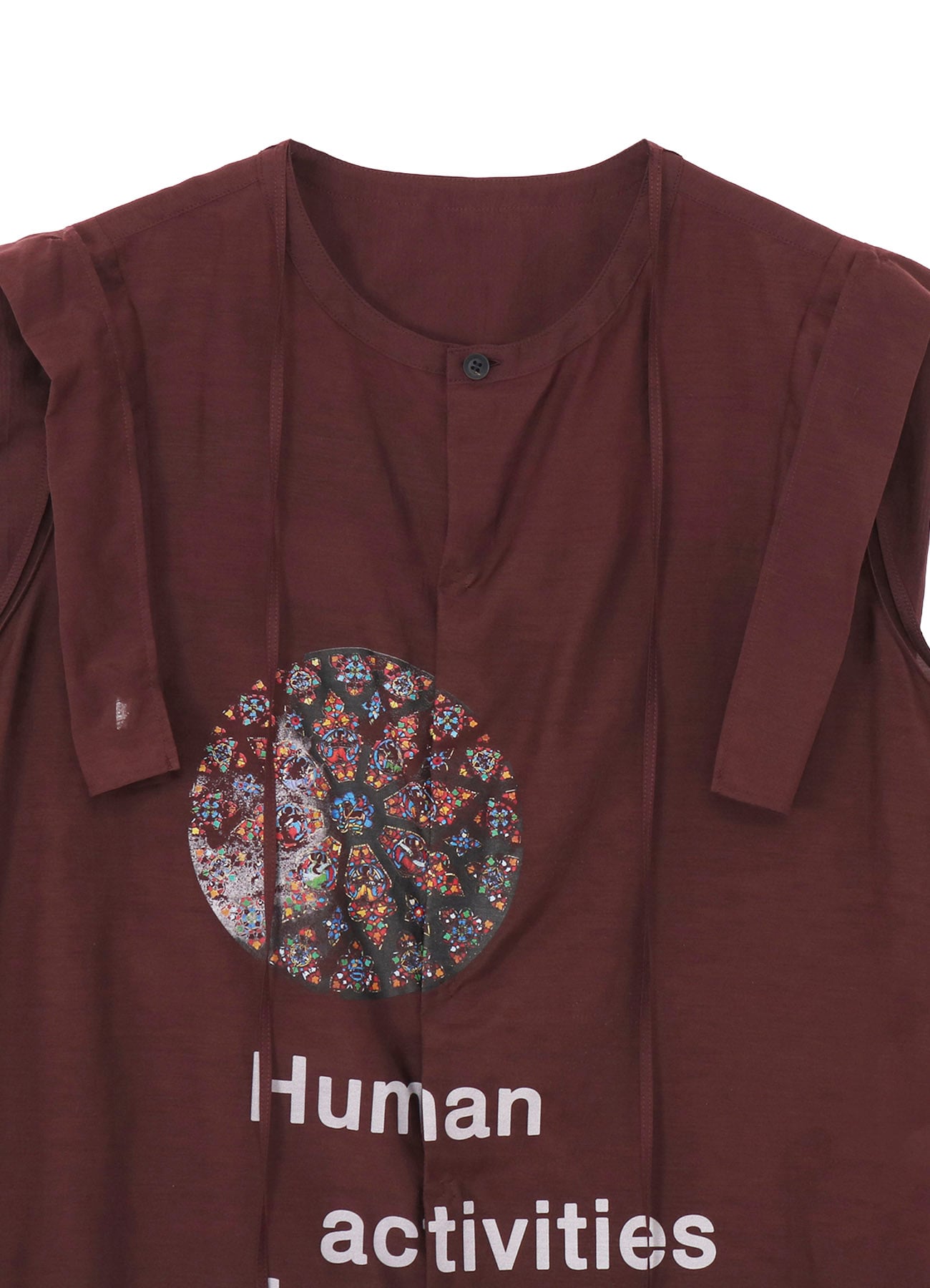 BURGUNDY HUMAN STRING COLLAR B/ HUMAN