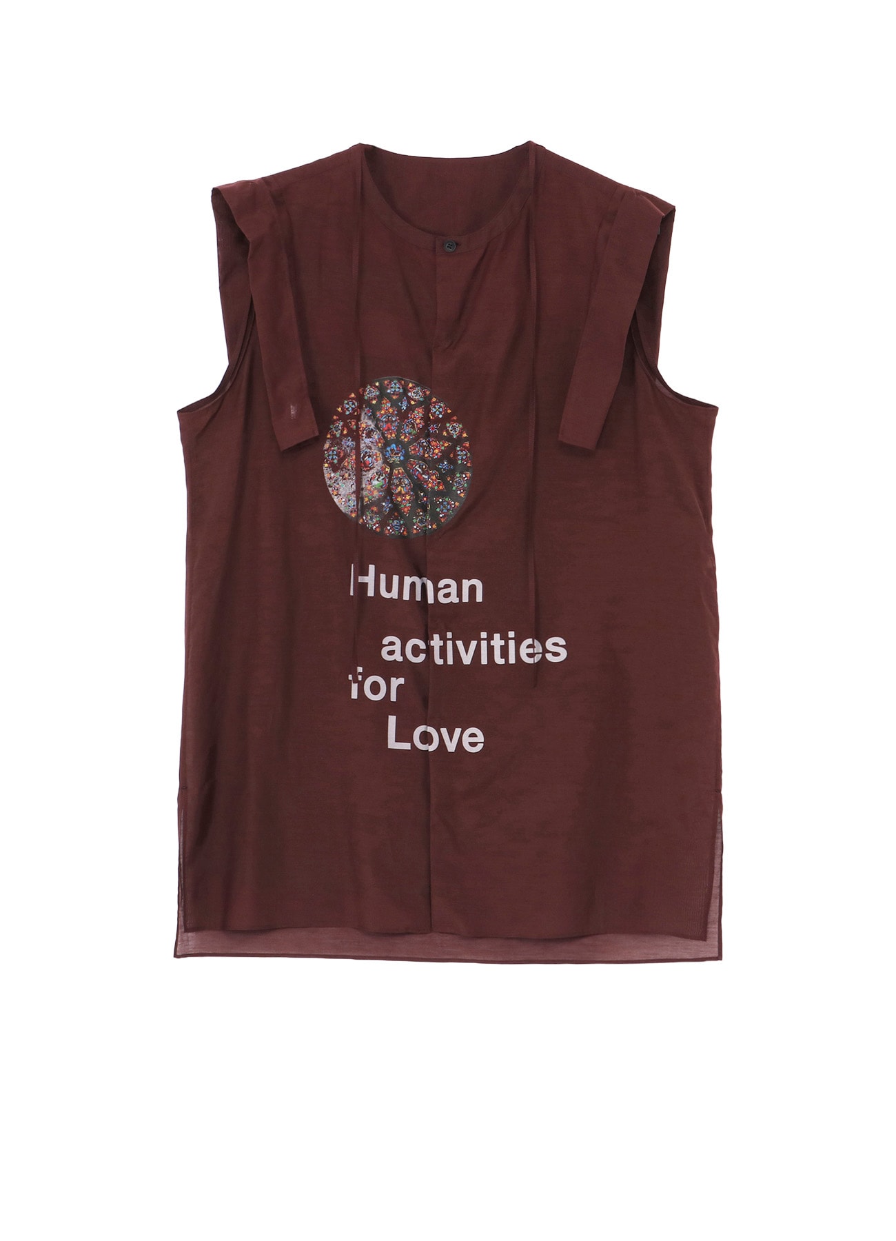 BURGUNDY HUMAN STRING COLLAR B/ HUMAN