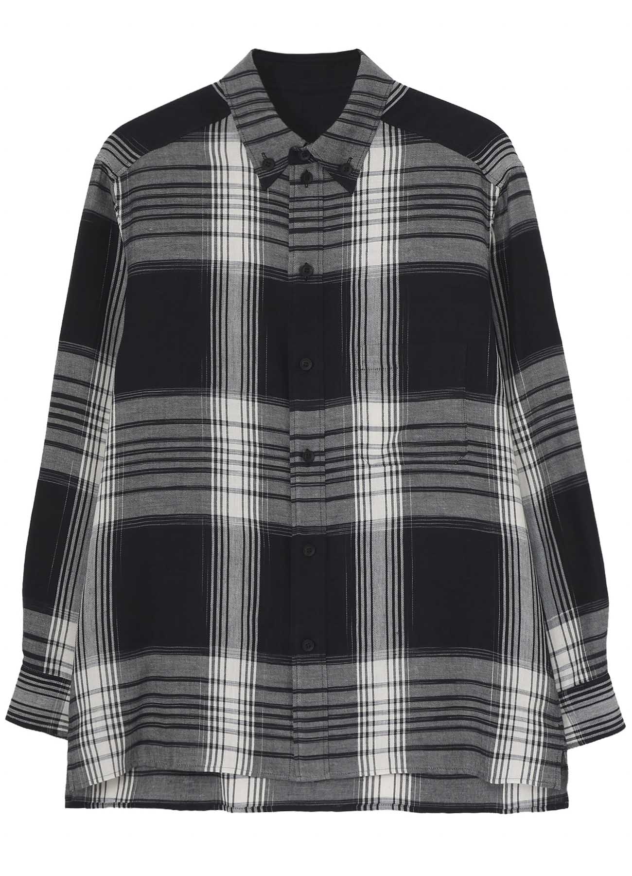 C/ HEMP PLAID BOTTUN DOWN BLOUSE