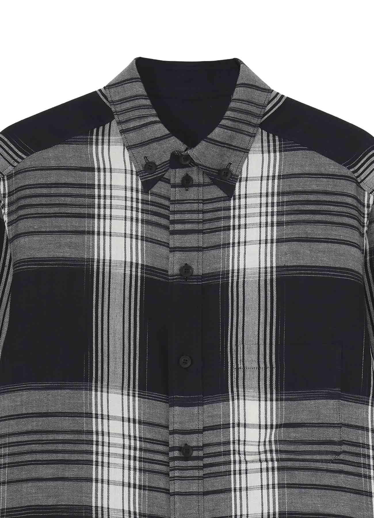 C/ HEMP PLAID BOTTUN DOWN BLOUSE