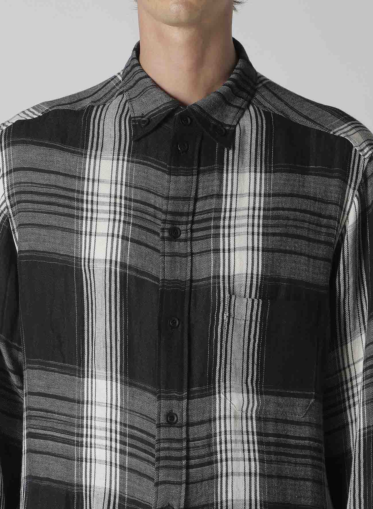 C/ HEMP PLAID BOTTUN DOWN BLOUSE