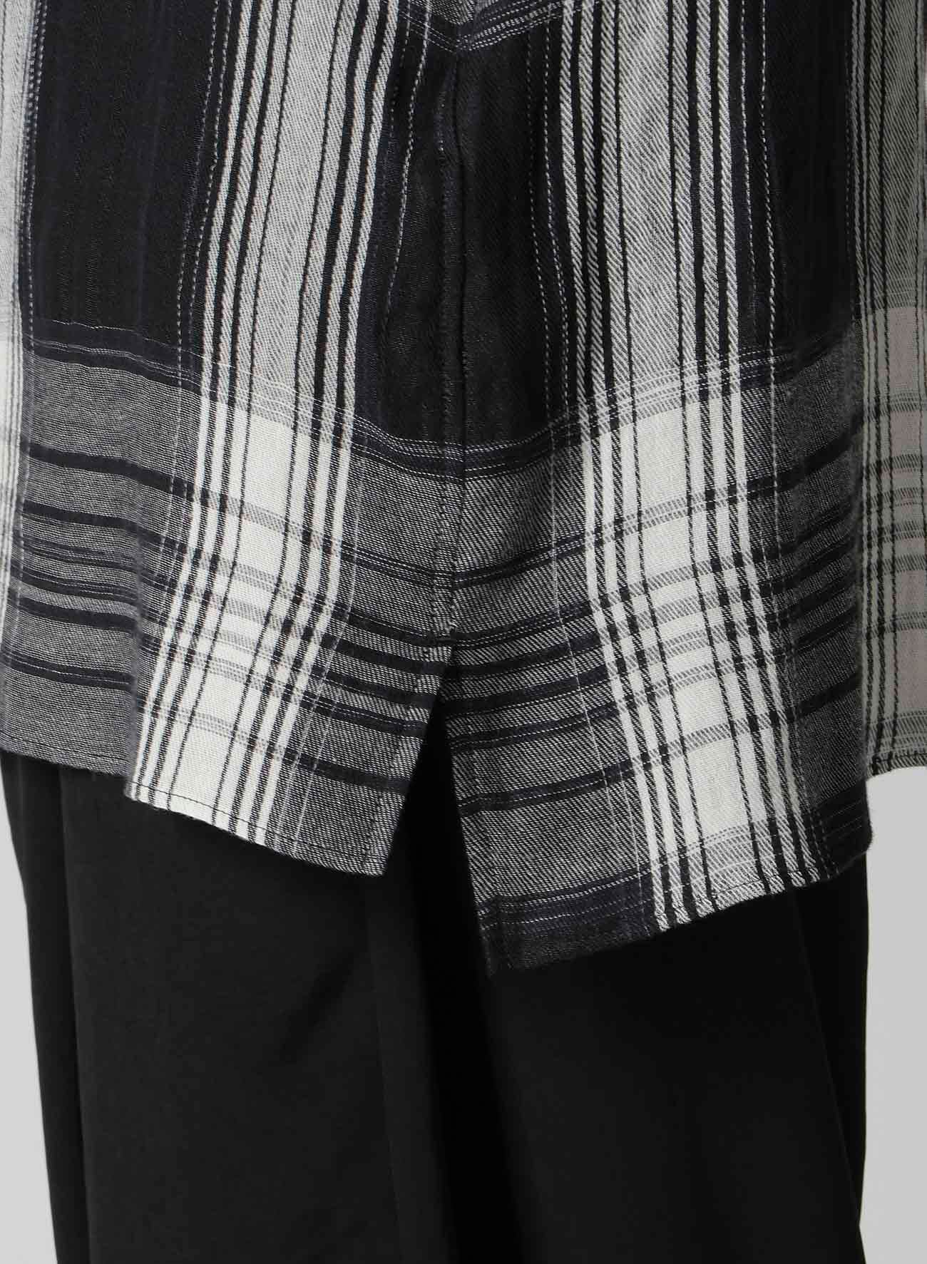 C/ HEMP PLAID BOTTUN DOWN BLOUSE