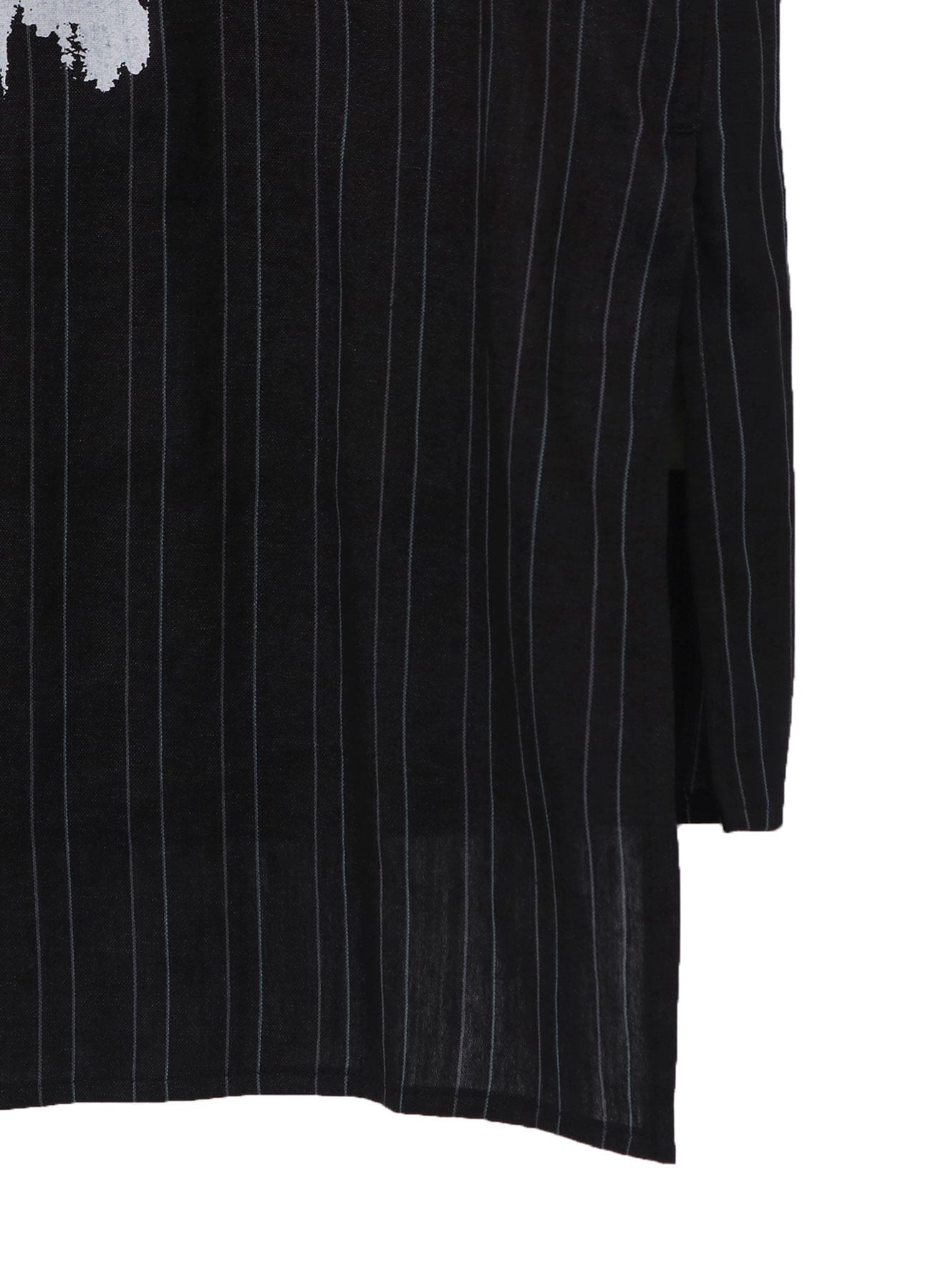 MESSAGE PRINTED ST SLEEVE PLACKET BLOUSE