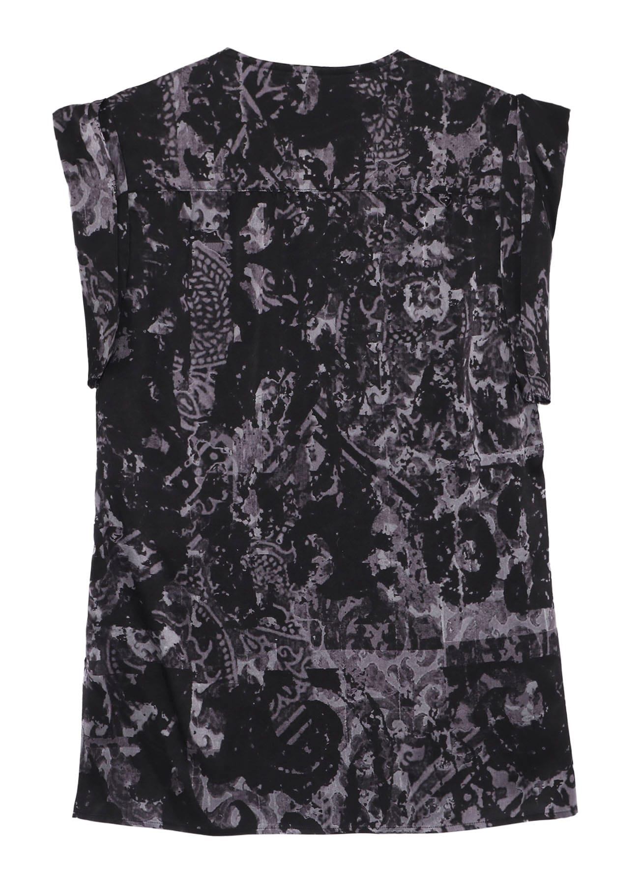 SEA/LINING SHORT SLEEVE PLACKET BLOUSE