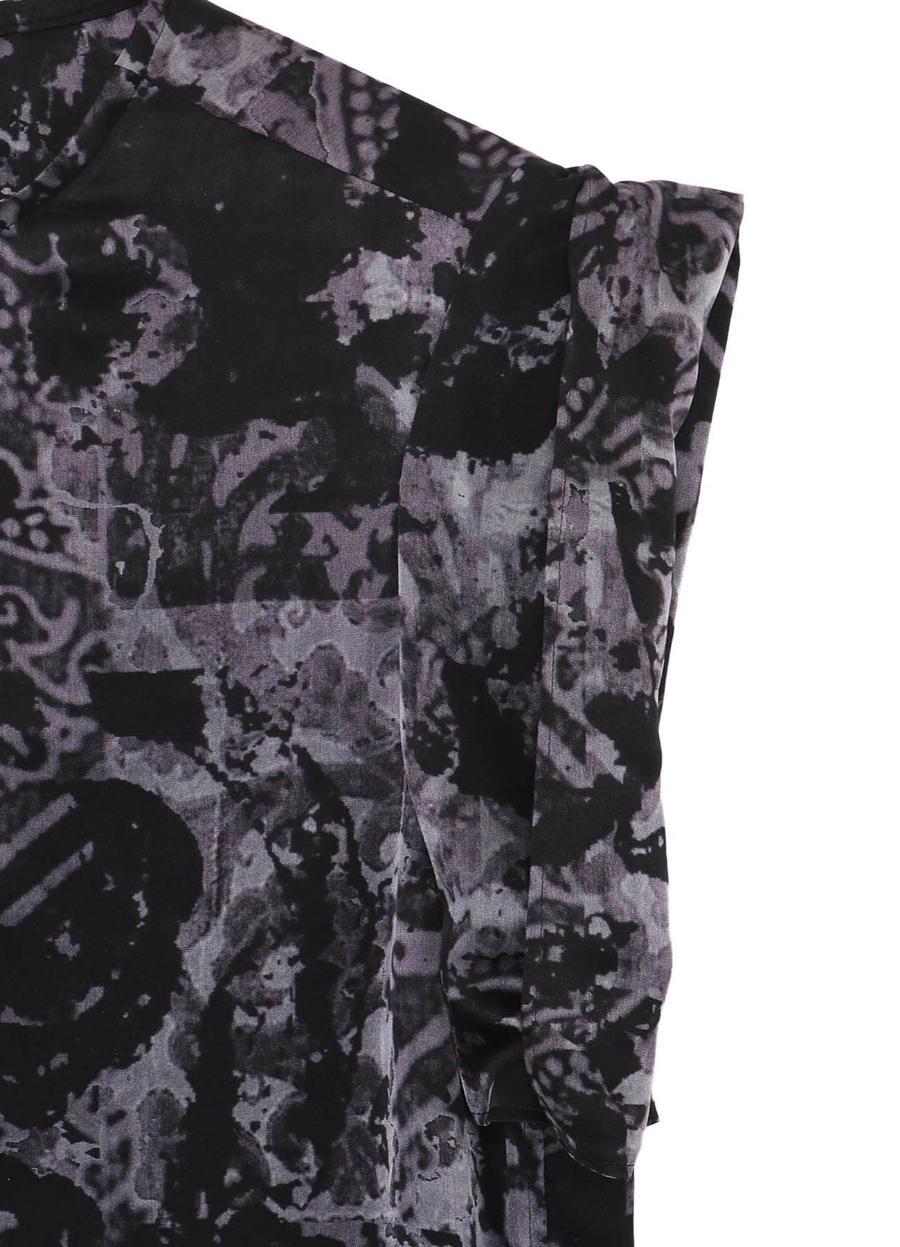 SEA/LINING SHORT SLEEVE PLACKET BLOUSE