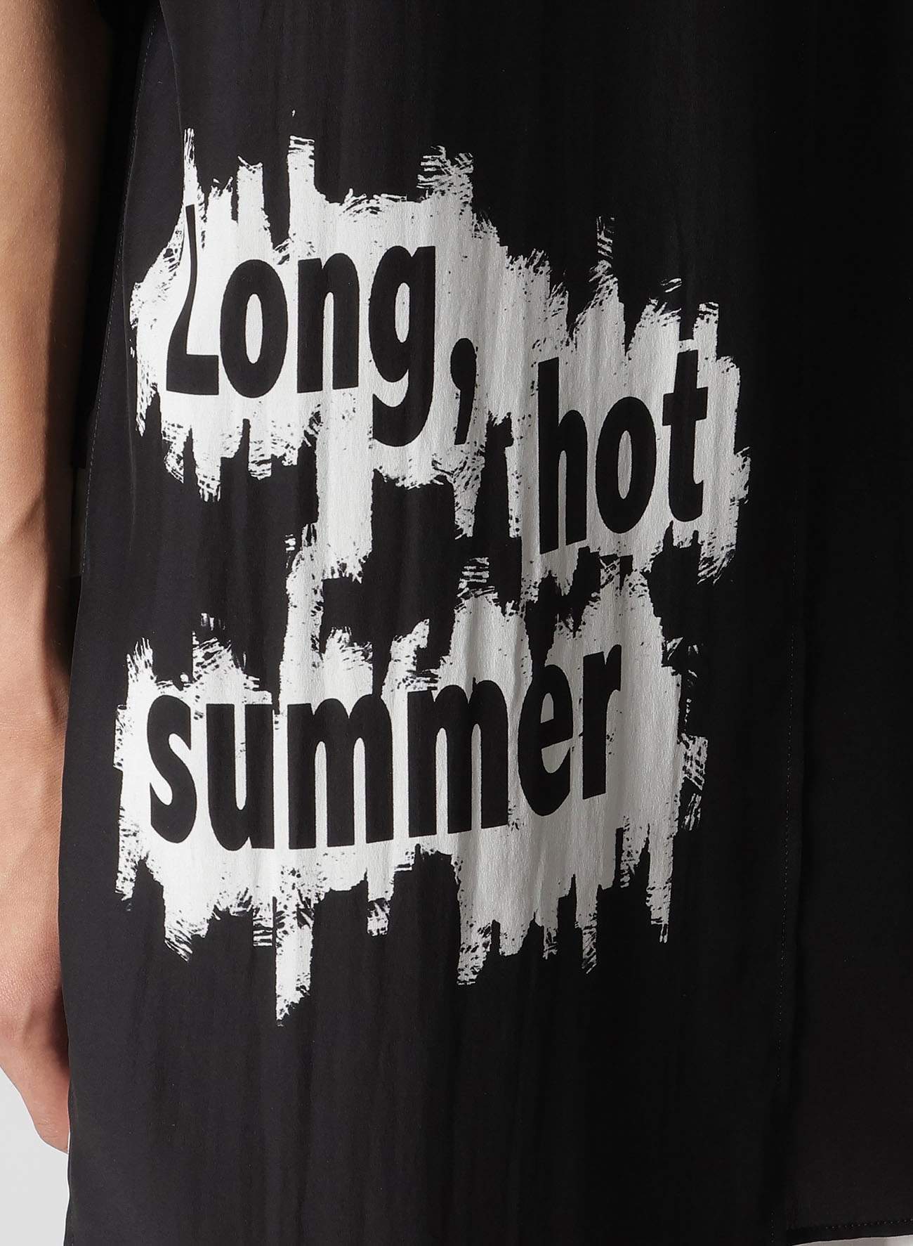 LONG HOT SUMMER DOUBLE COVERED SHORT SLEEVE BLOUSE