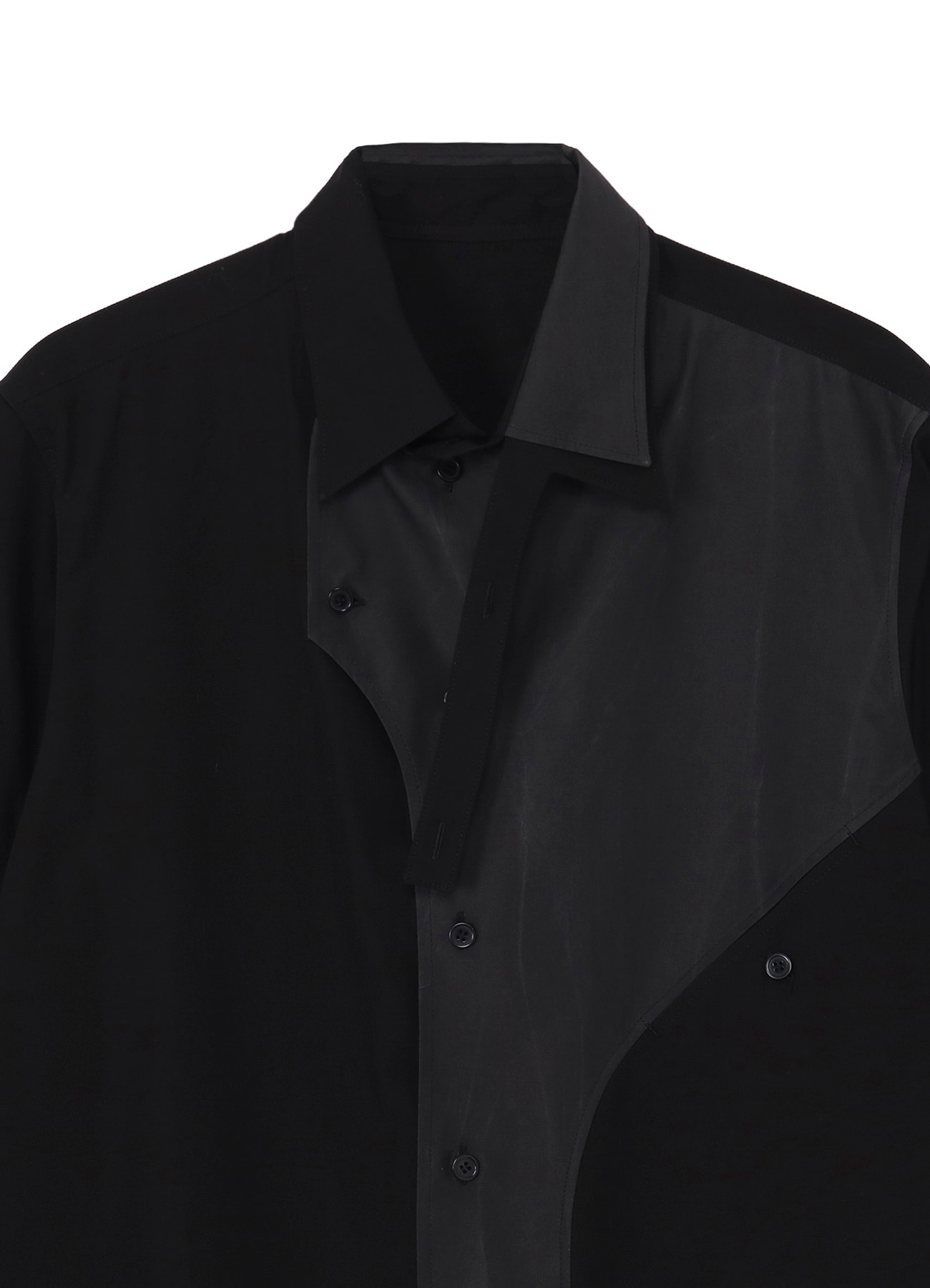 COTTON BROAD  BLACK AND WHITE ASYMMETRIC BLOUSE