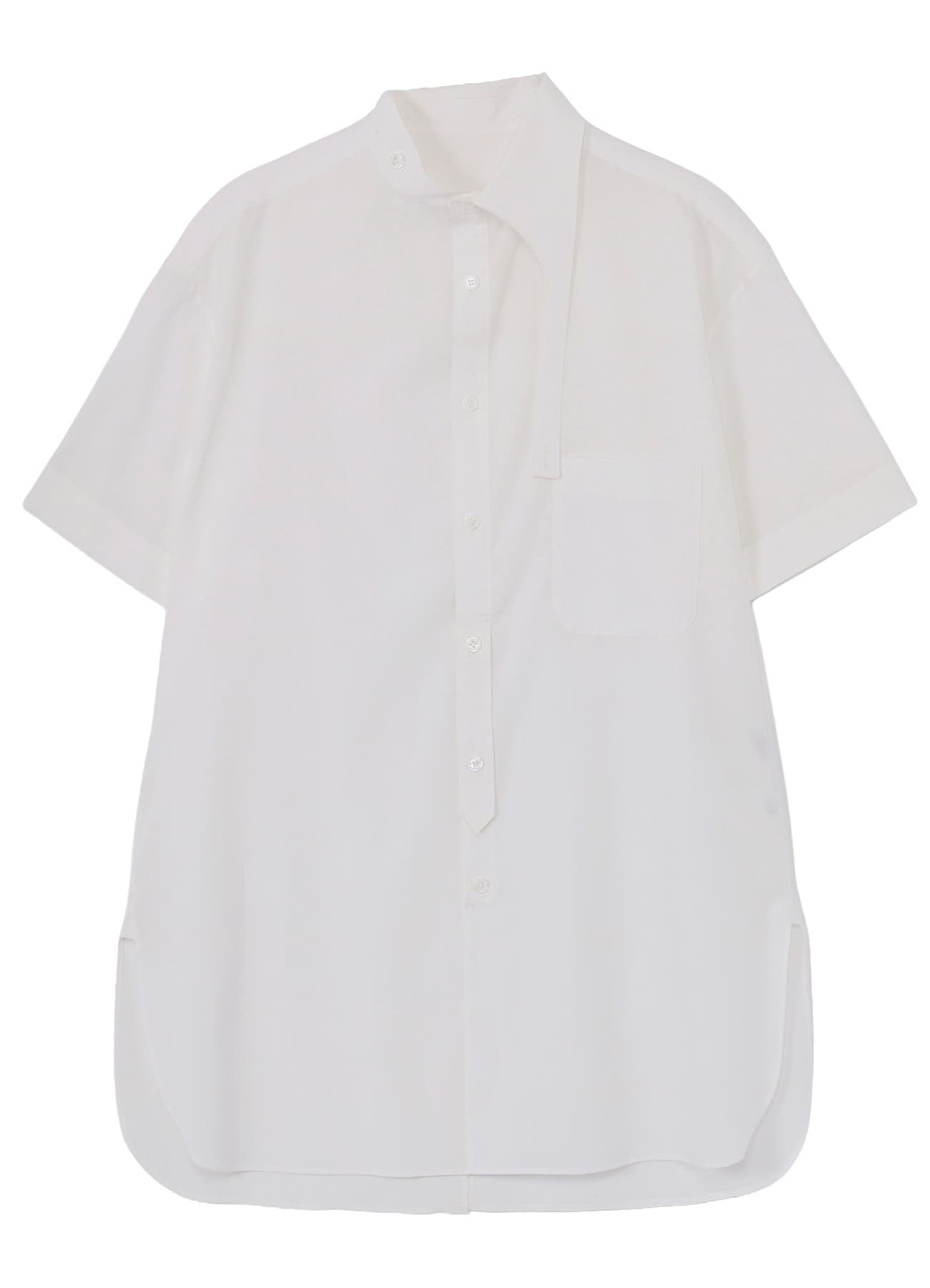 COTTON BROAD ASYMMETRIC LONG BLOUSE