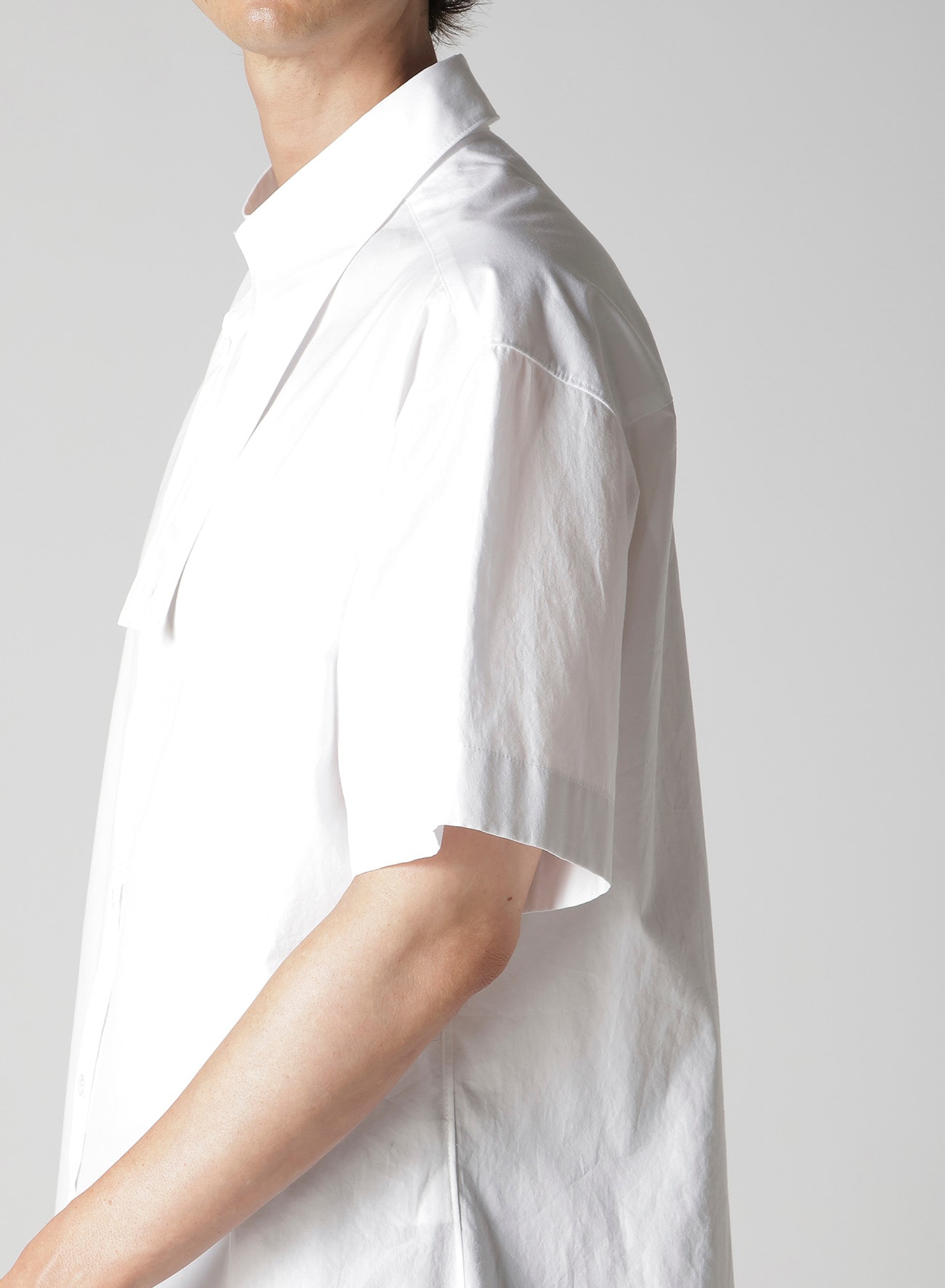 COTTON BROAD ASYMMETRIC LONG BLOUSE