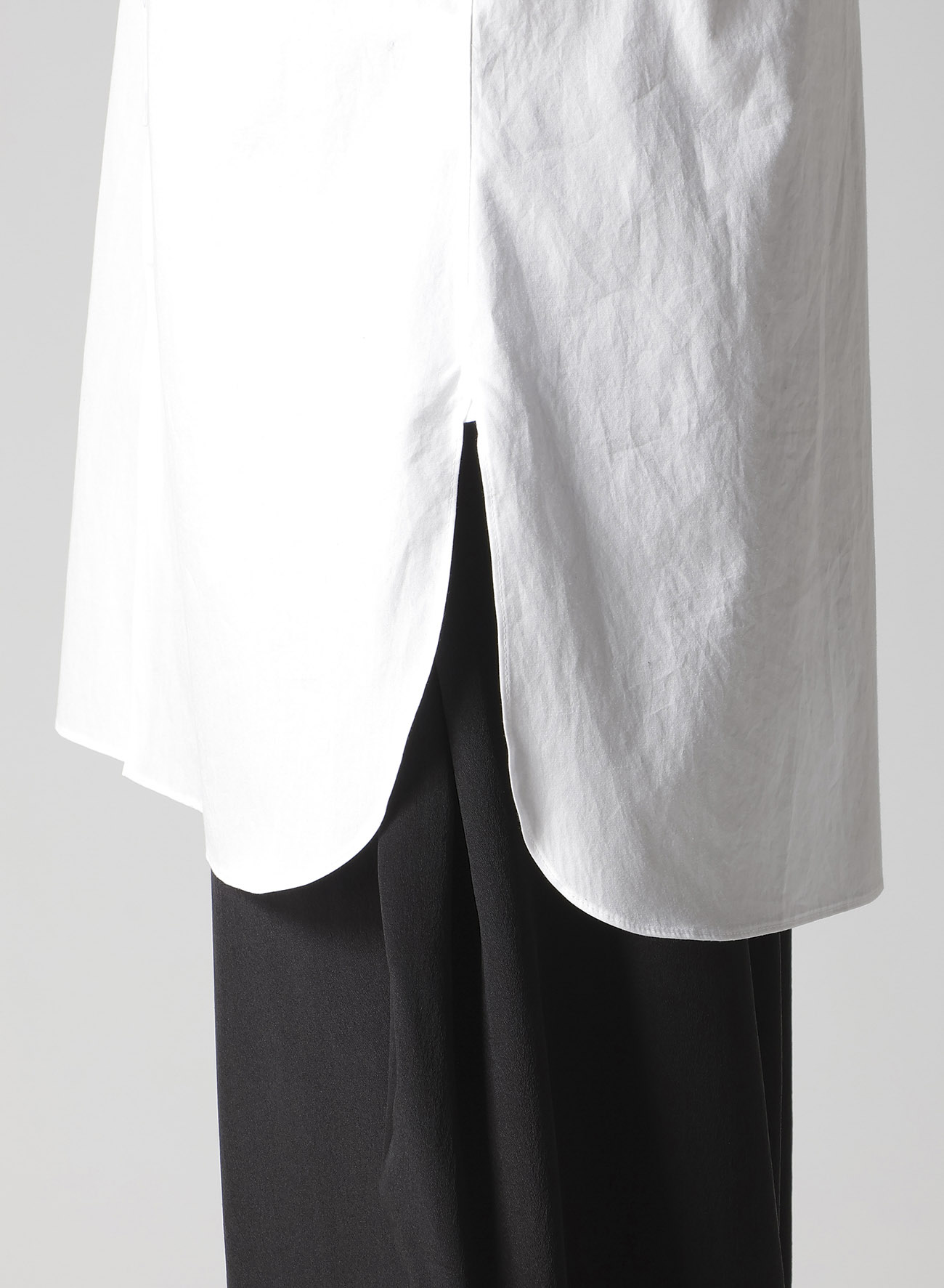 COTTON BROAD ASYMMETRIC LONG BLOUSE