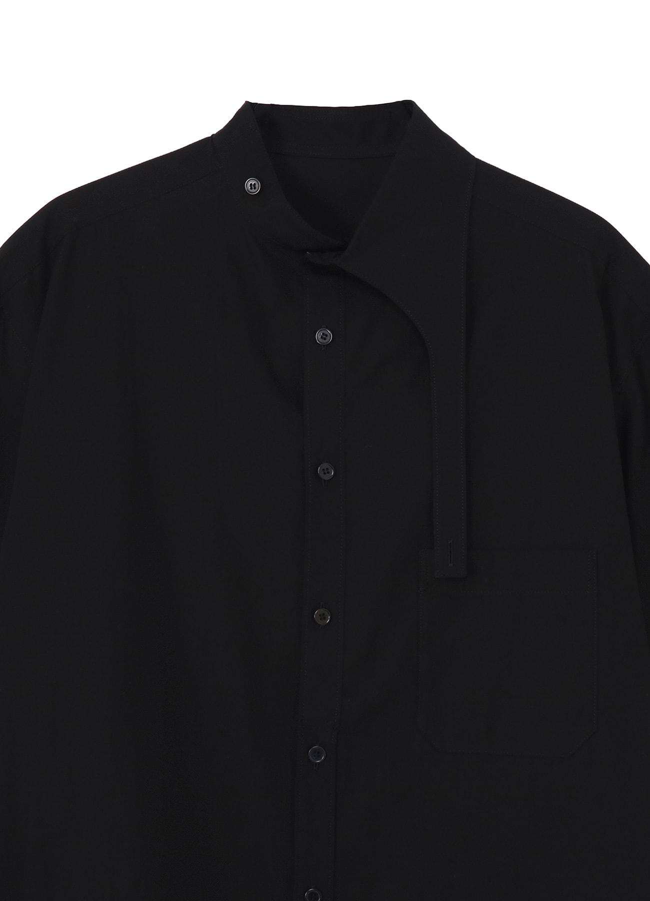 COTTON BROAD ASYMMETRIC LONG BLOUSE