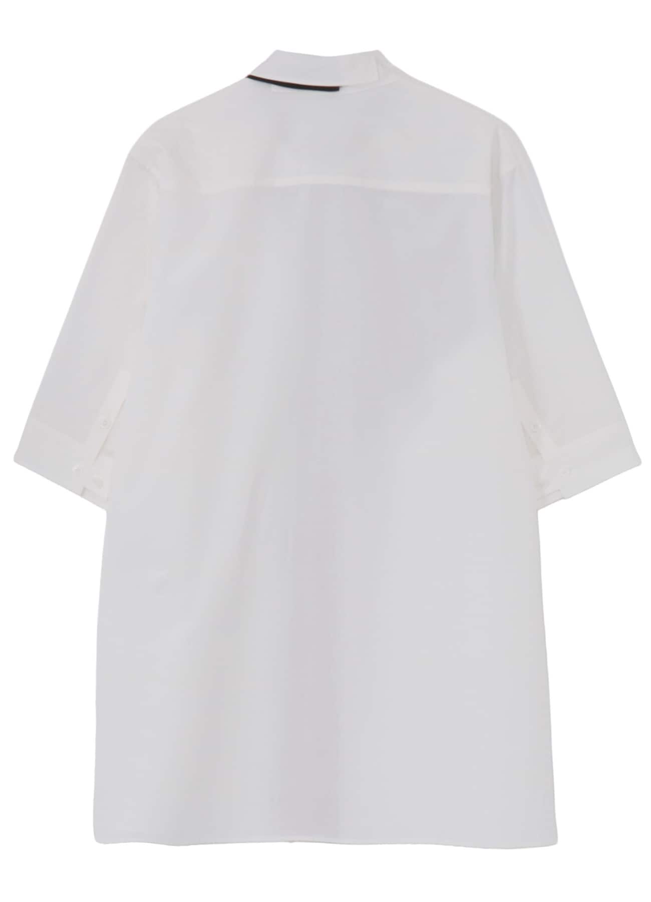 COTTON BROAD BLACK AND WHITE TRIPLE COLLAR BLOUSE