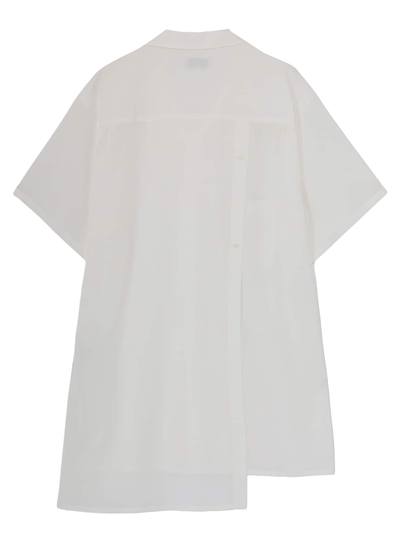 WHITE TA TUXEDO SHORT SLEEVE LAYERED BLOUSE