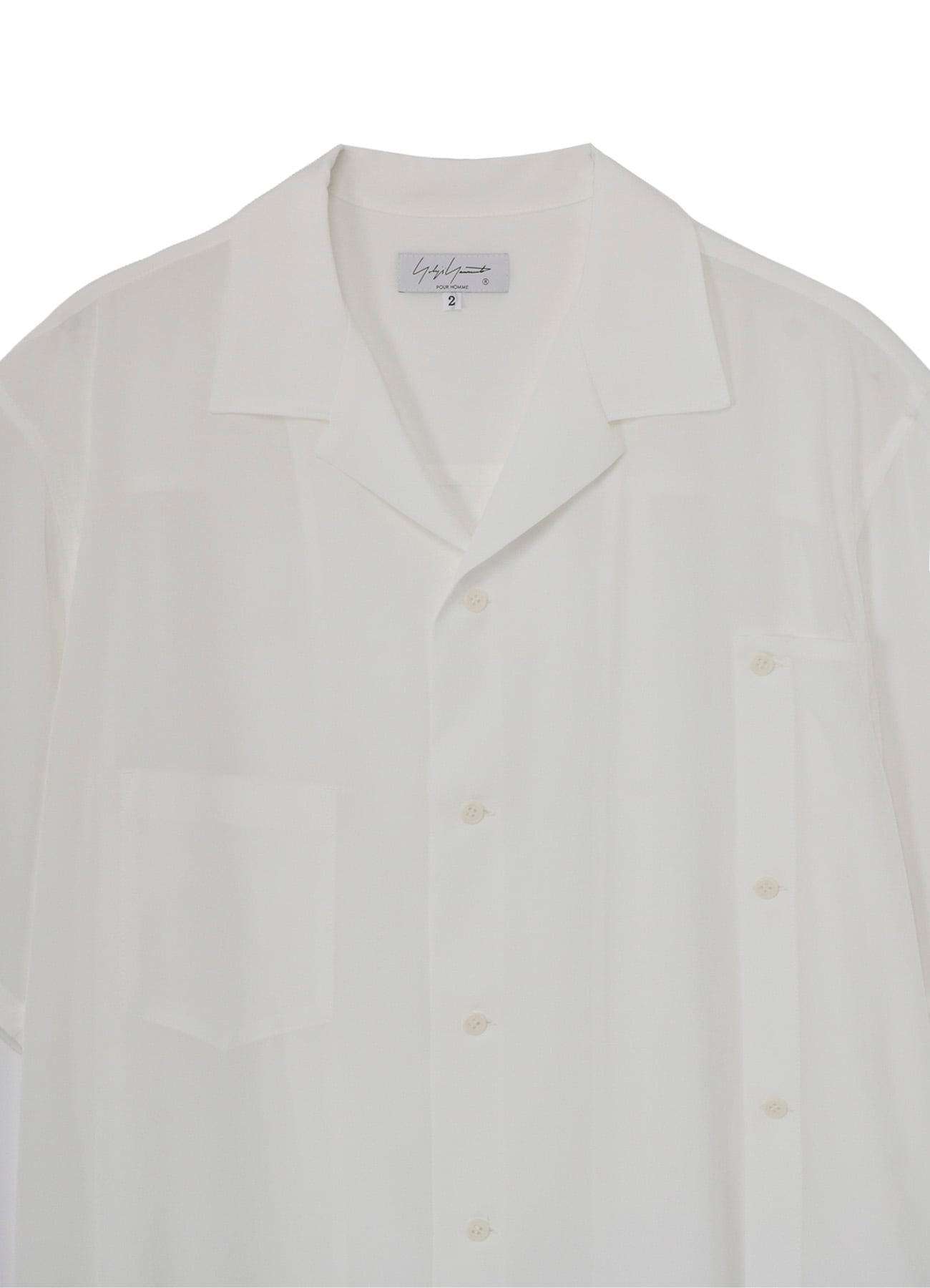 WHITE TA TUXEDO SHORT SLEEVE LAYERED BLOUSE