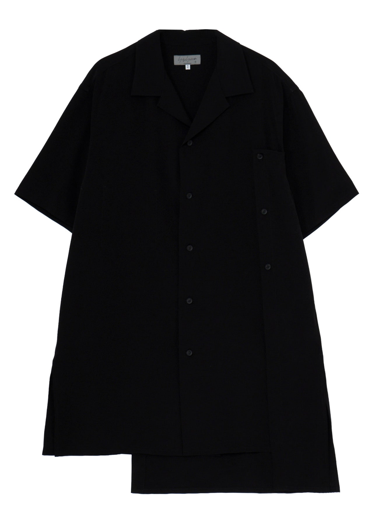 TA TUXEDO SHORT SLEEVE LAYERED BLOUSE