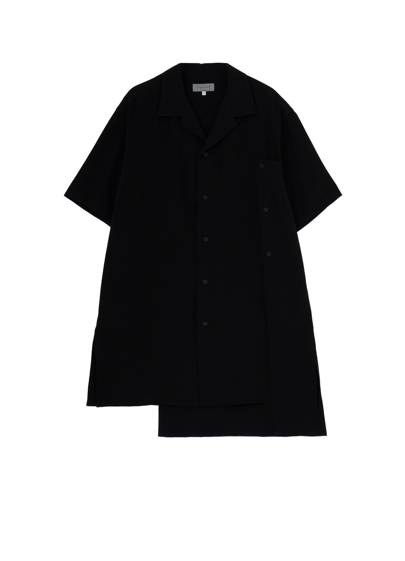 TA TUXEDO SHORT SLEEVE LAYERED BLOUSE