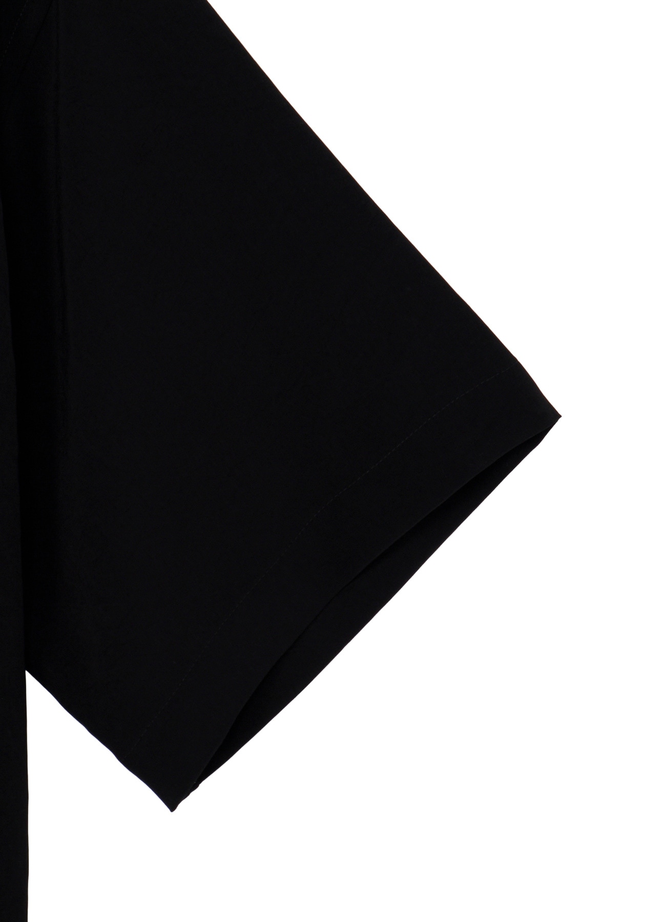 TA TUXEDO SHORT SLEEVE OPEN COLLAR BLOUSE