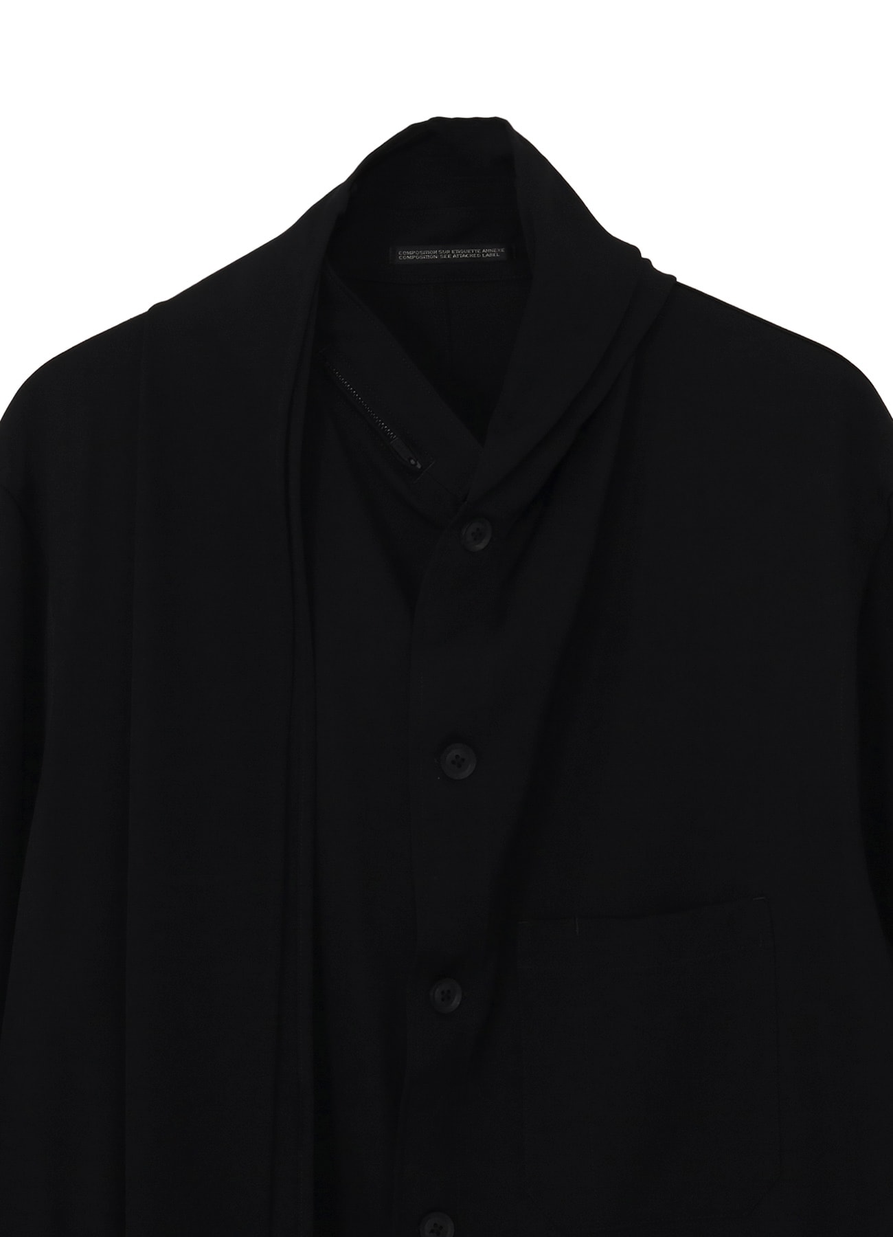 WOOL GABARDINE STOLE COAT