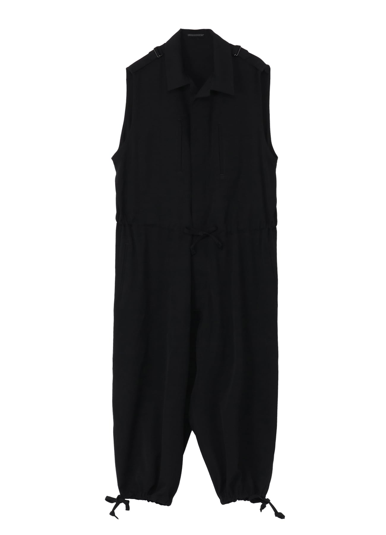 WOOL GABARDINE OEPAULET ATTACHED OVERALLS