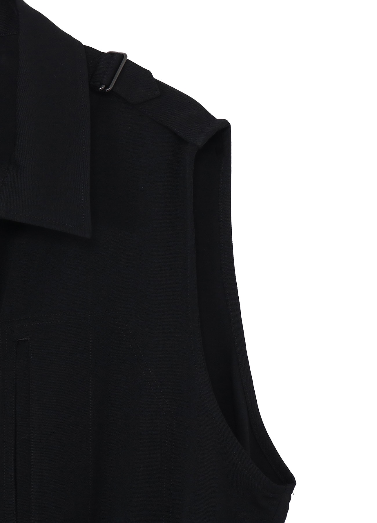 WOOL GABARDINE OEPAULET ATTACHED OVERALLS