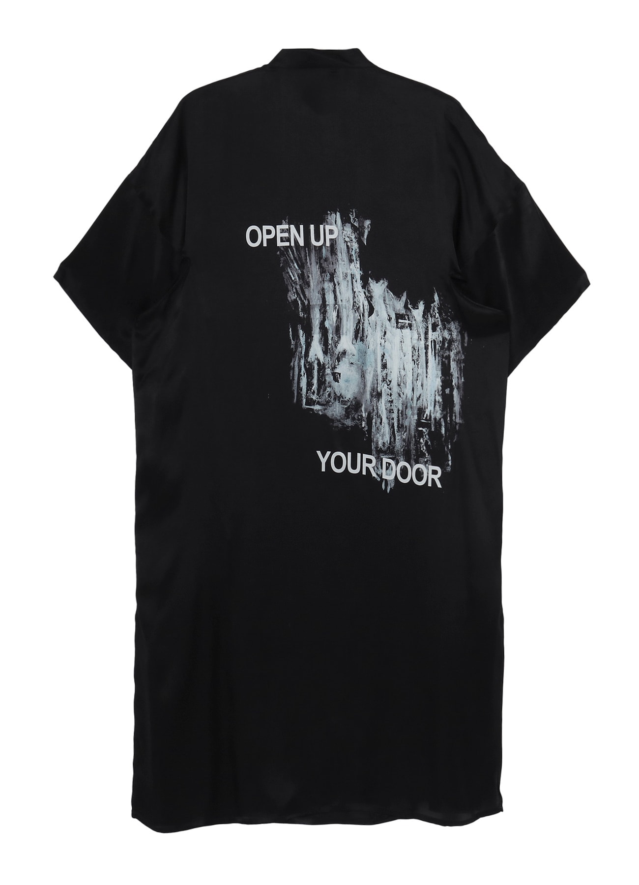 OPEN UP LINING SATIN PRINTED CHINA DRESS