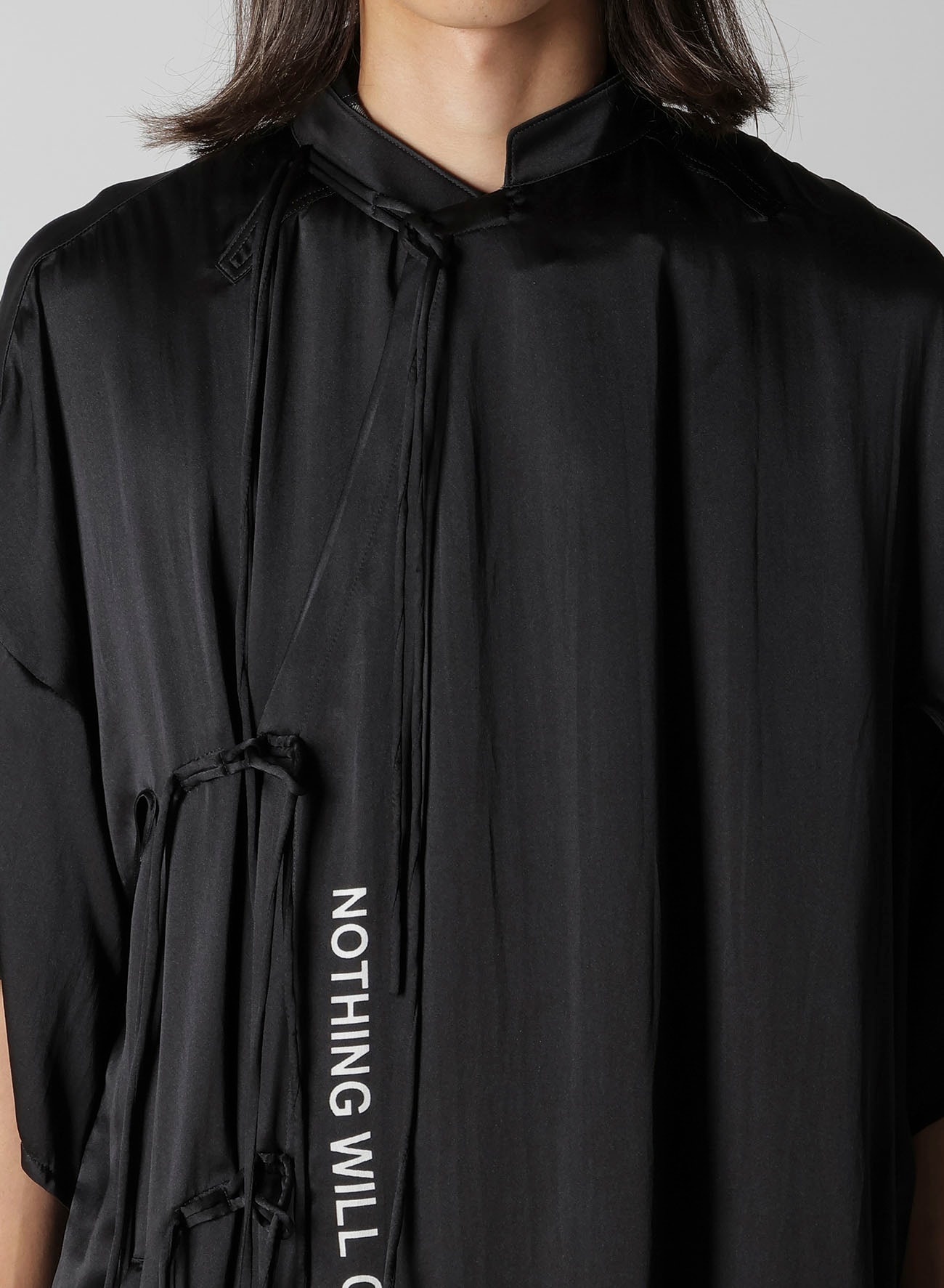 OPEN UP LINING SATIN PRINTED CHINA DRESS