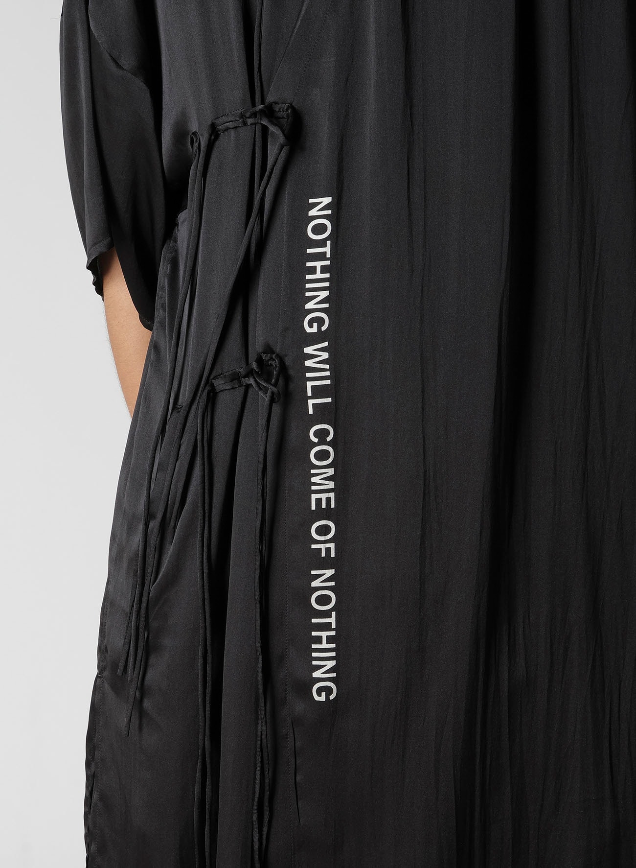 OPEN UP LINING SATIN PRINTED CHINA DRESS