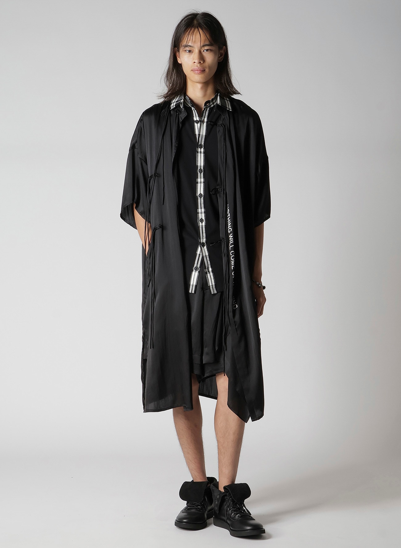 OPEN UP LINING SATIN PRINTED CHINA DRESS