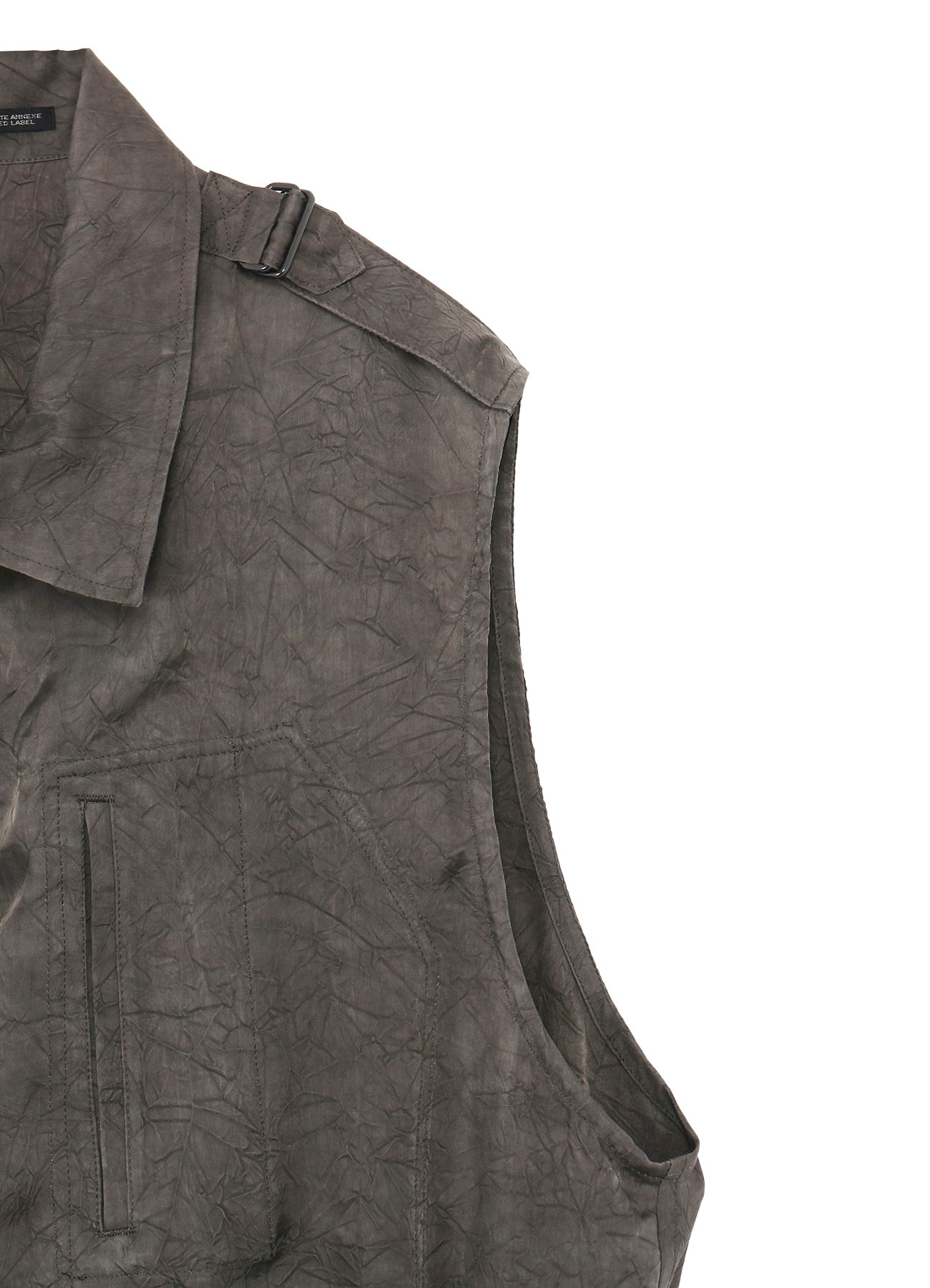 INK DYED WRINKLE CUPRO MESSAGE OVERALLS