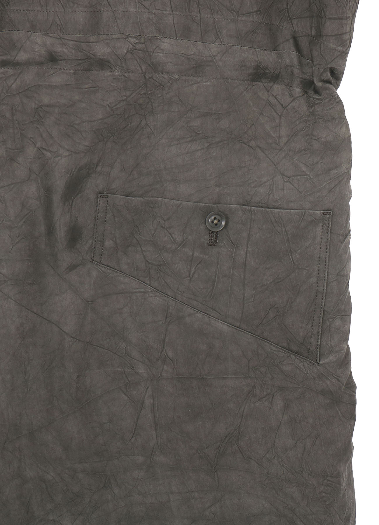 INK DYED WRINKLE CUPRO MESSAGE OVERALLS