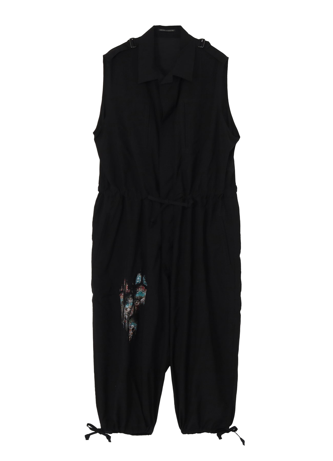 CU/C LAWN MESSAGE PRINTED OVERALLS