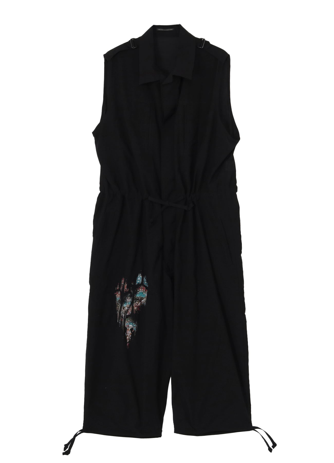 CU/C LAWN MESSAGE PRINTED OVERALLS