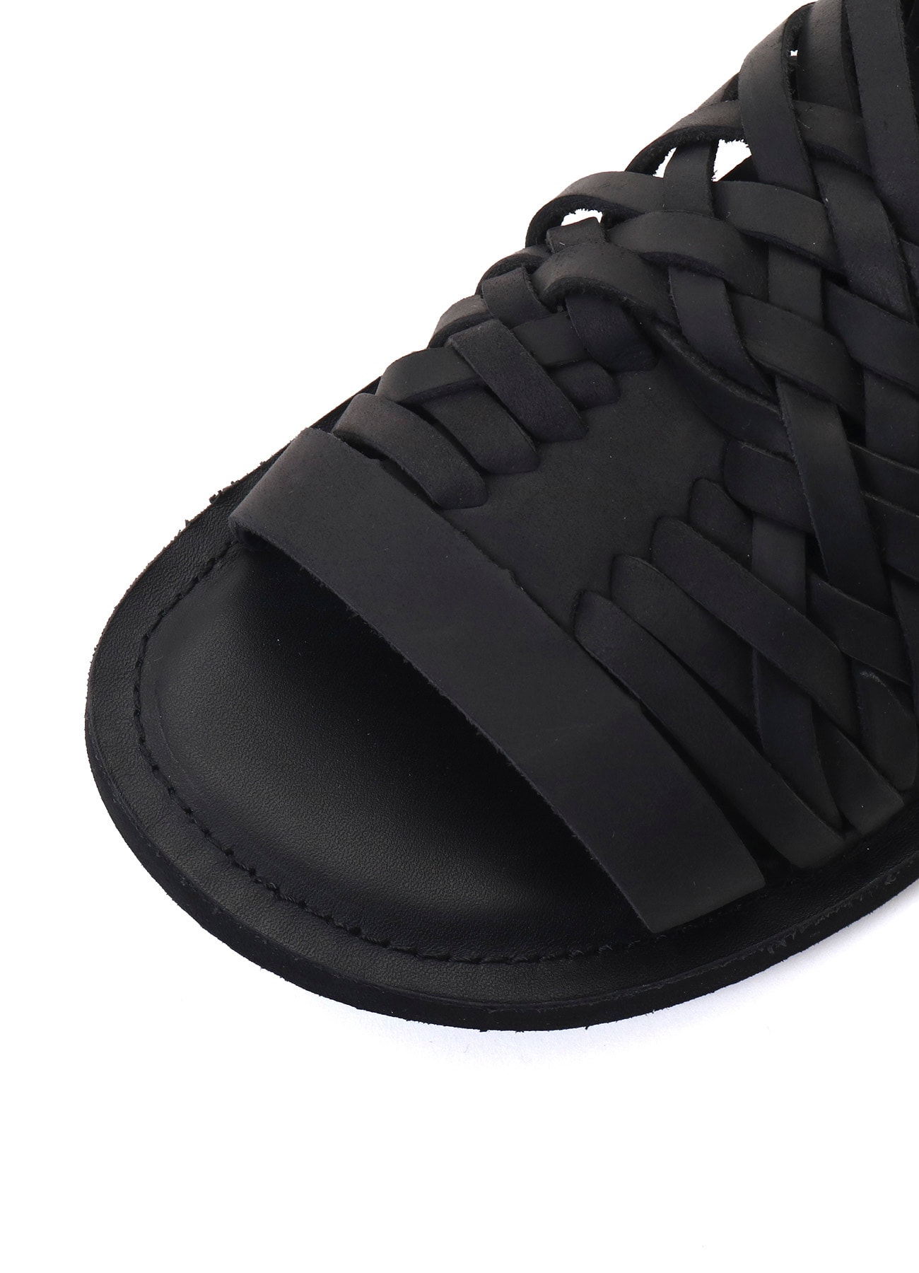 OILED LEATHER MESH STRAP SANDALS