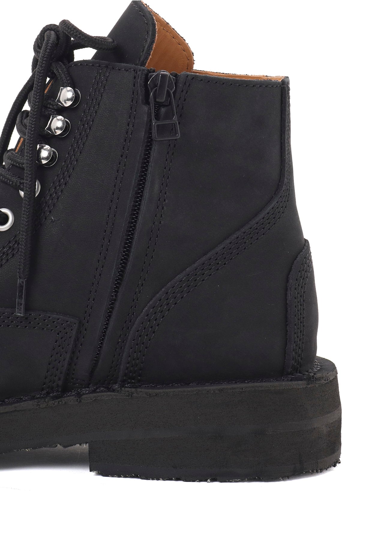 MAT SMOOTH LEATHER ZIP BIKER BOOTS