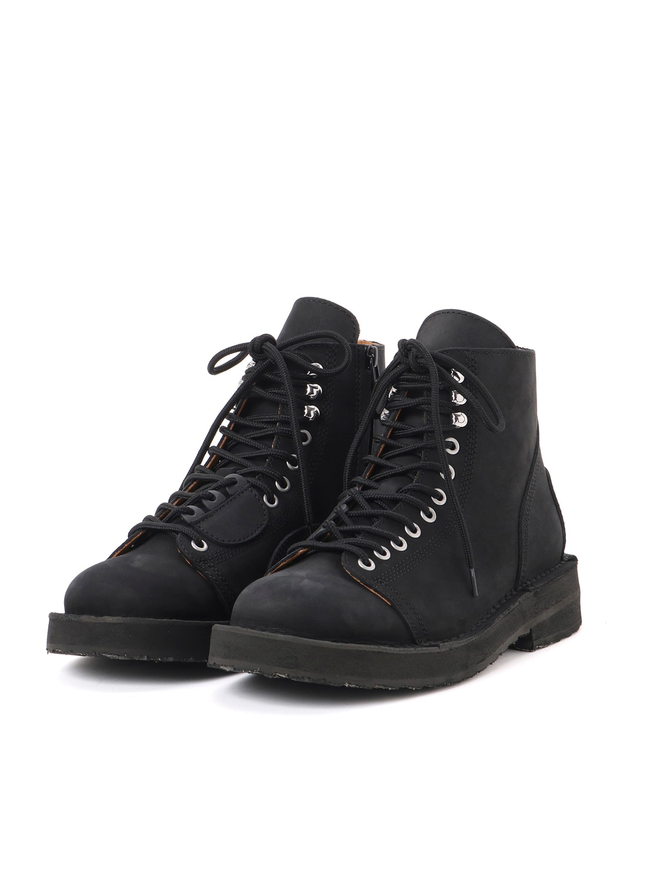 MAT SMOOTH LEATHER ZIP BIKER BOOTS