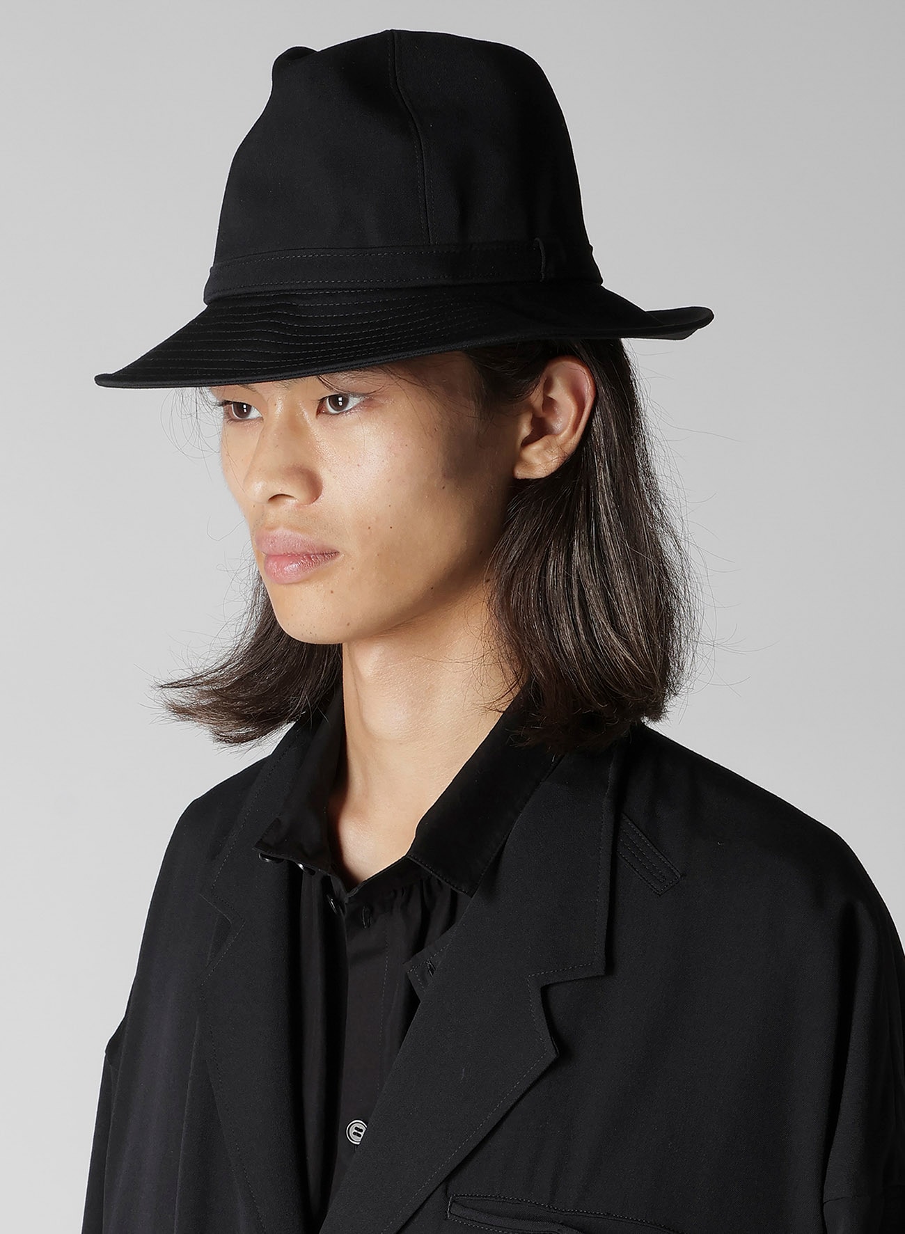 WOOL GABARDINE FEDORA HAT