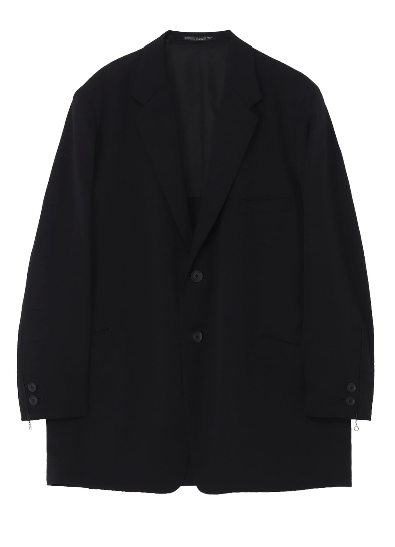 WOOL GABARDINE DOUBLE BUTTON JACKET