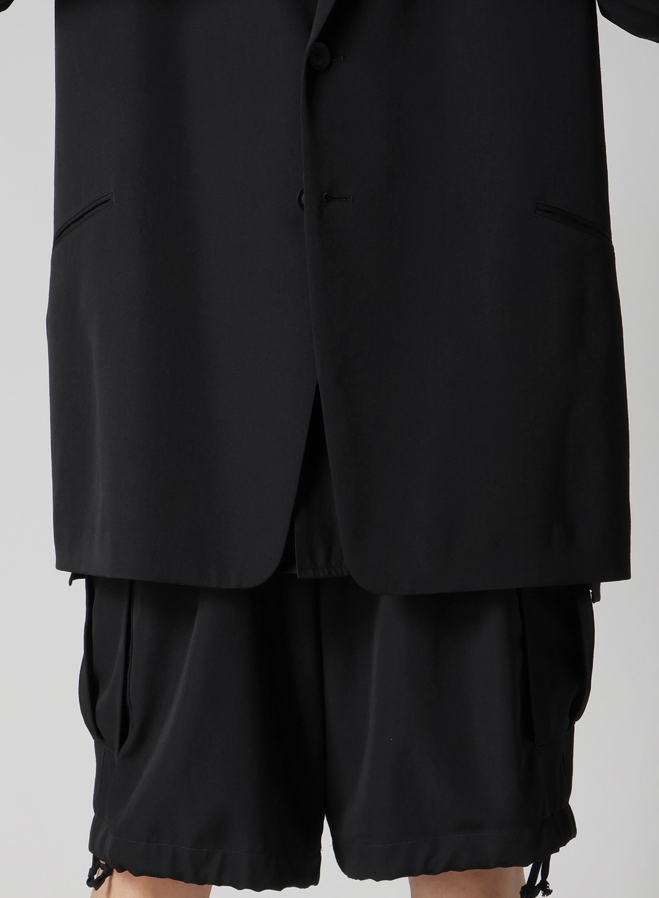 WOOL GABARDINE DOUBLE BUTTON JACKET