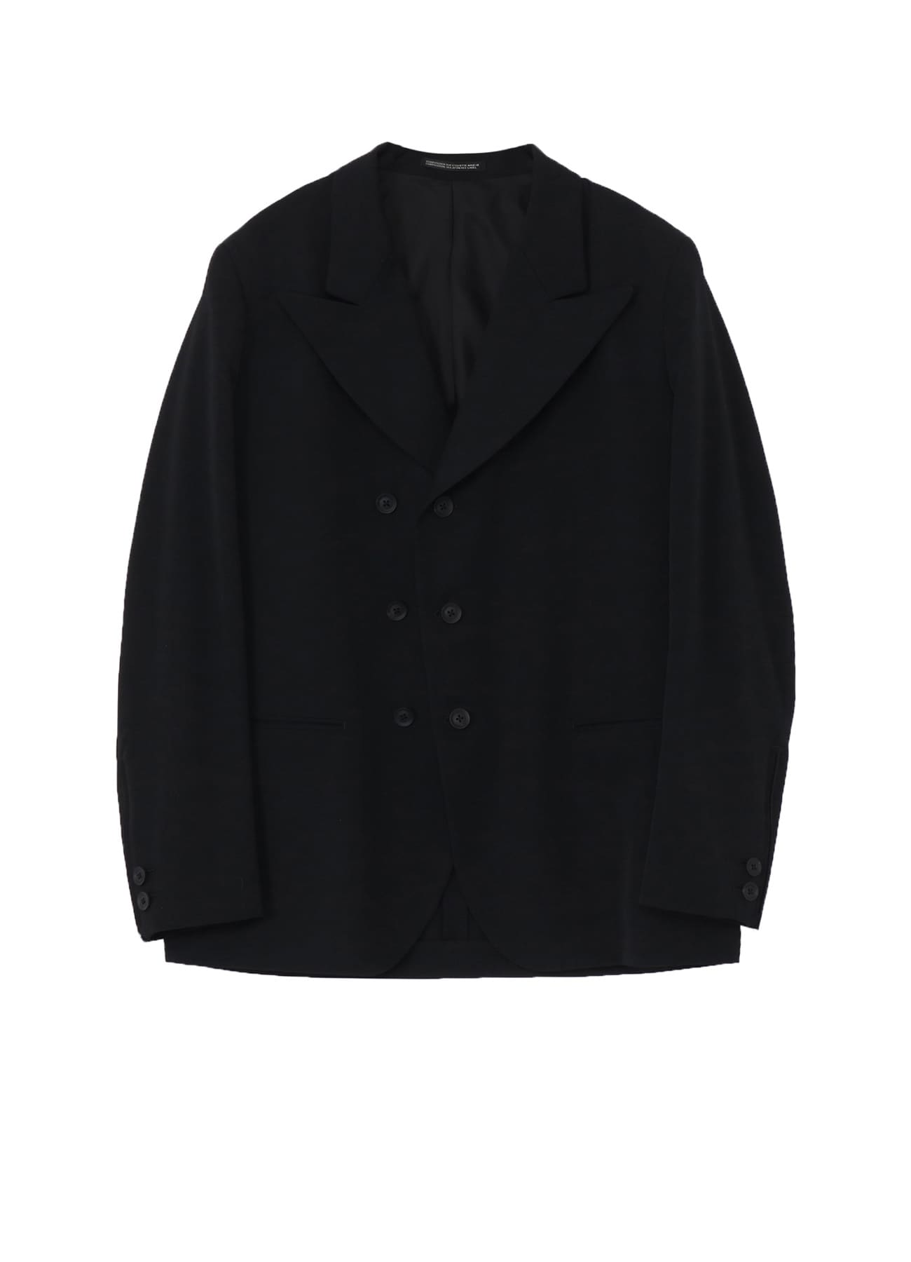 WOOL GABARDINE PEAKED LAPEL JACKET