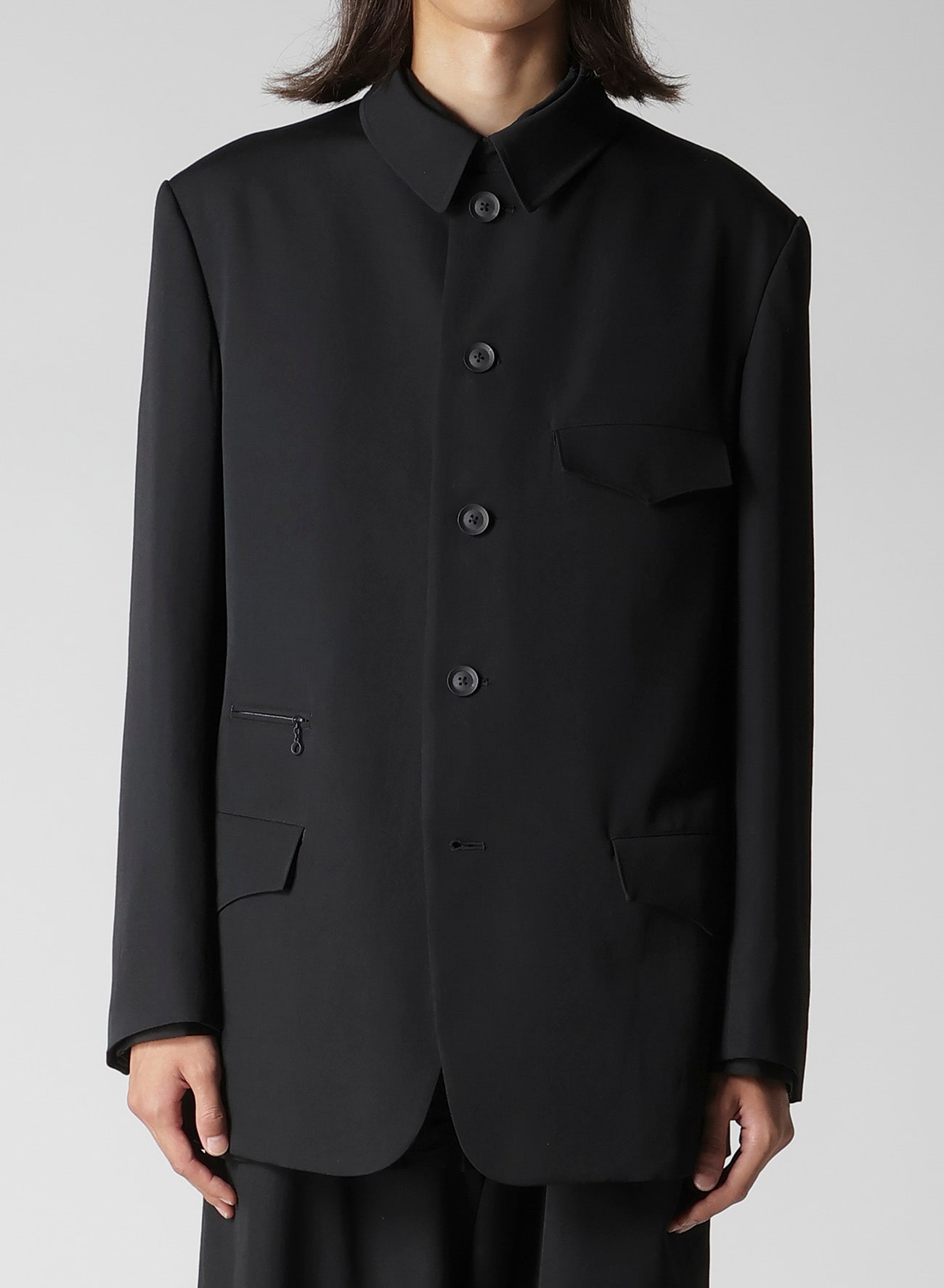 WOOL GABARDINE ARMY JACKET