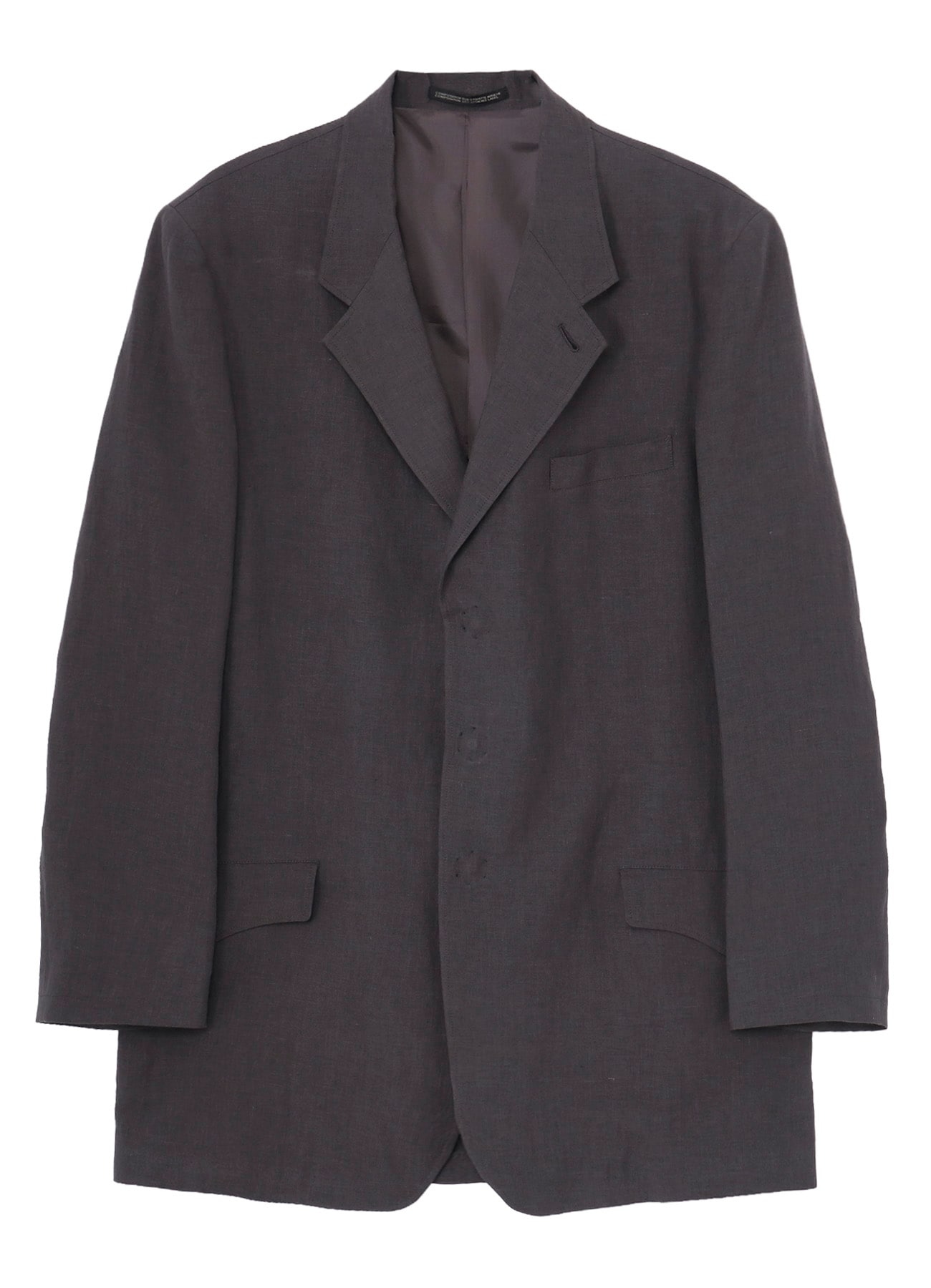 LINEN CLOTH FRONT EDGE 3SNAP BOTTON JACKET