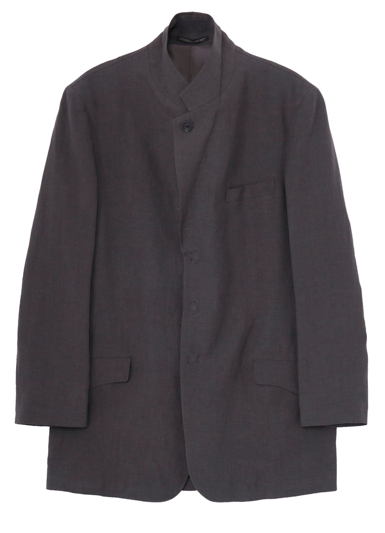 LINEN CLOTH FRONT EDGE 3SNAP BOTTON JACKET