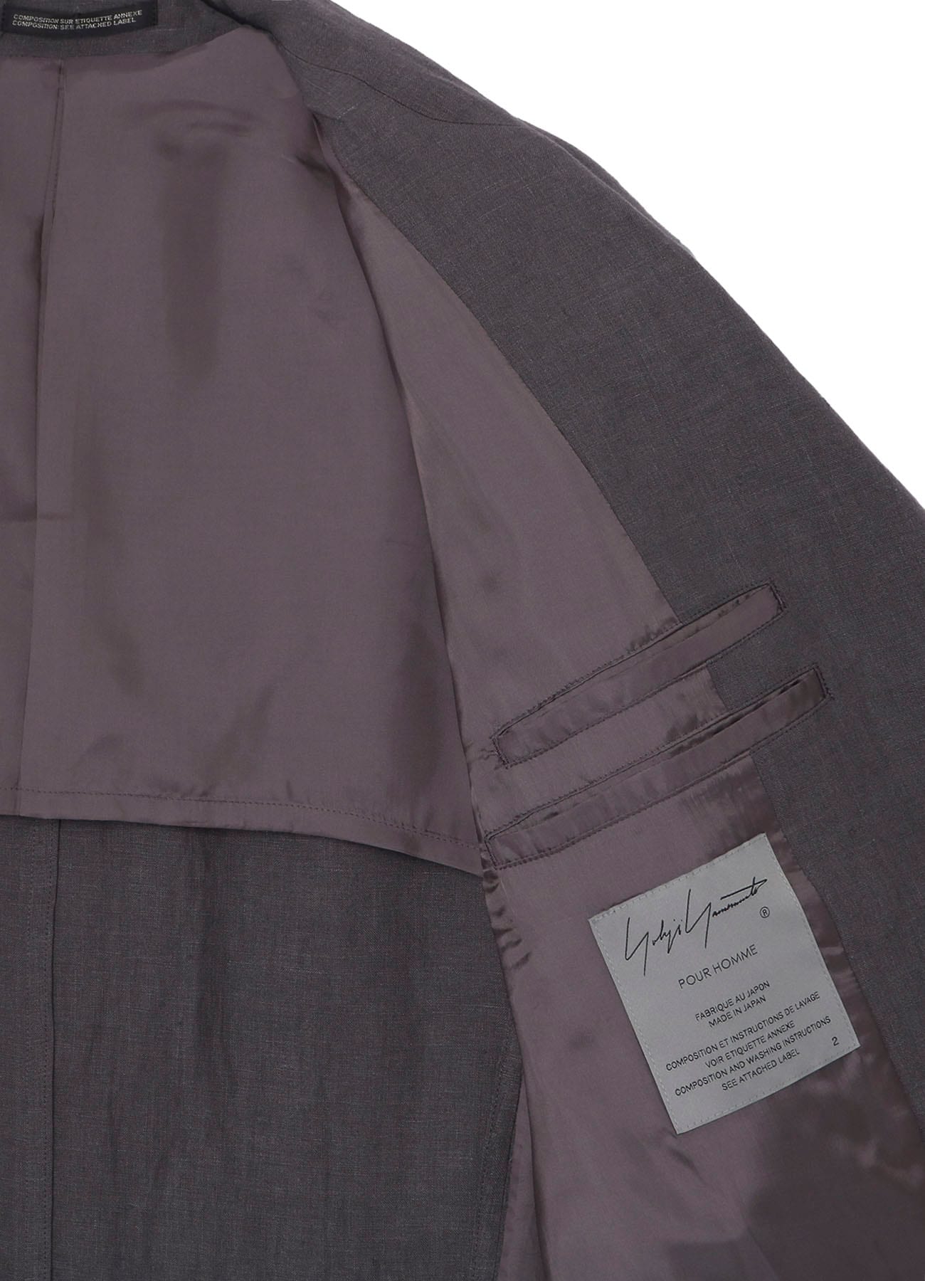 LINEN CLOTH FRONT EDGE 3SNAP BOTTON JACKET
