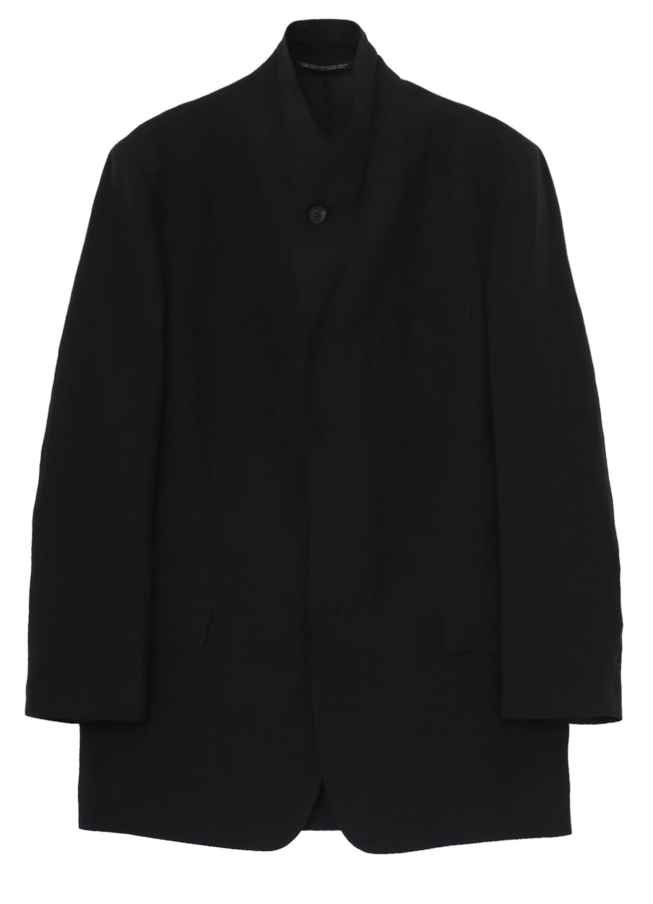 LINEN CLOTH FRONT EDGE 3SNAP BOTTON JACKET