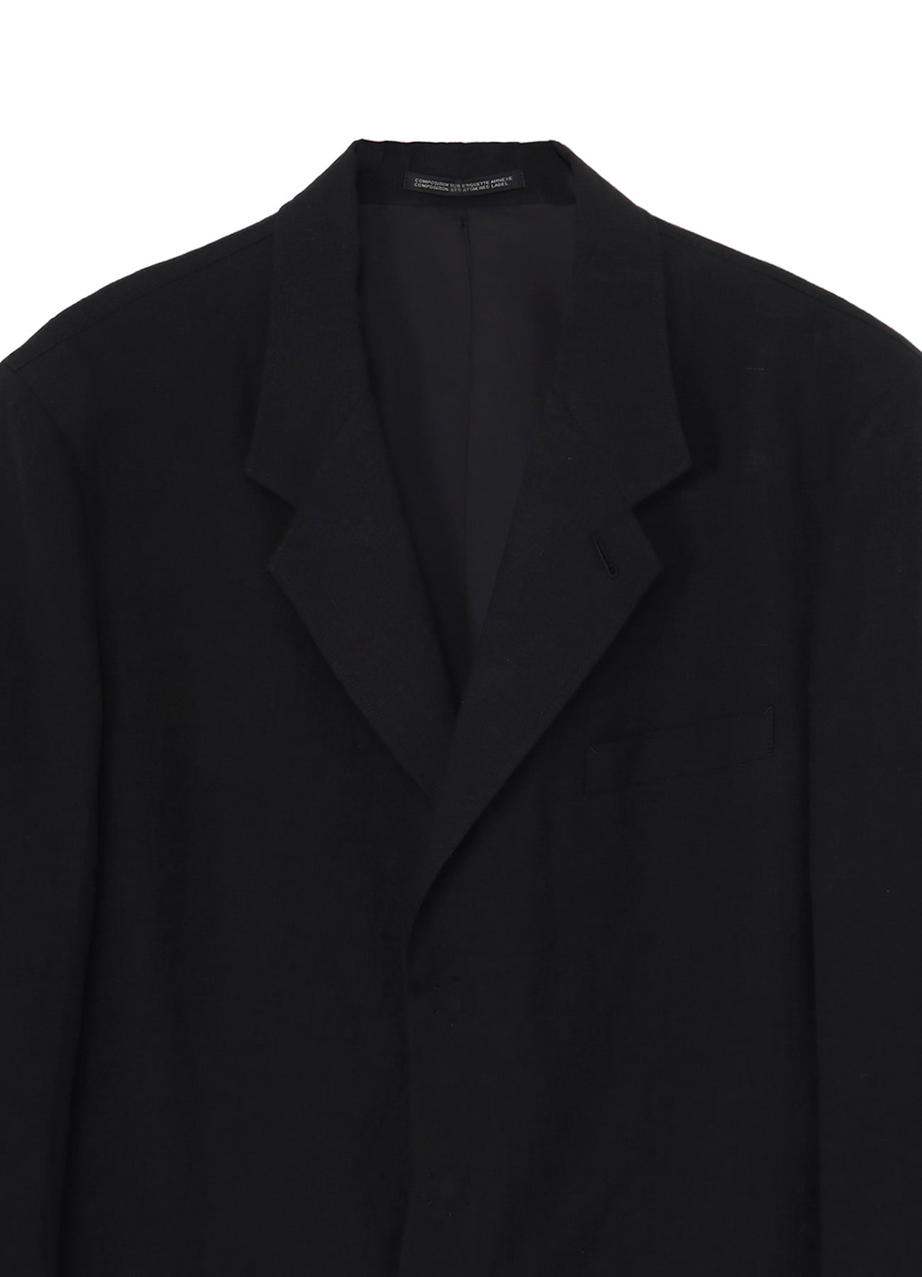 LINEN CLOTH FRONT EDGE 3SNAP BOTTON JACKET