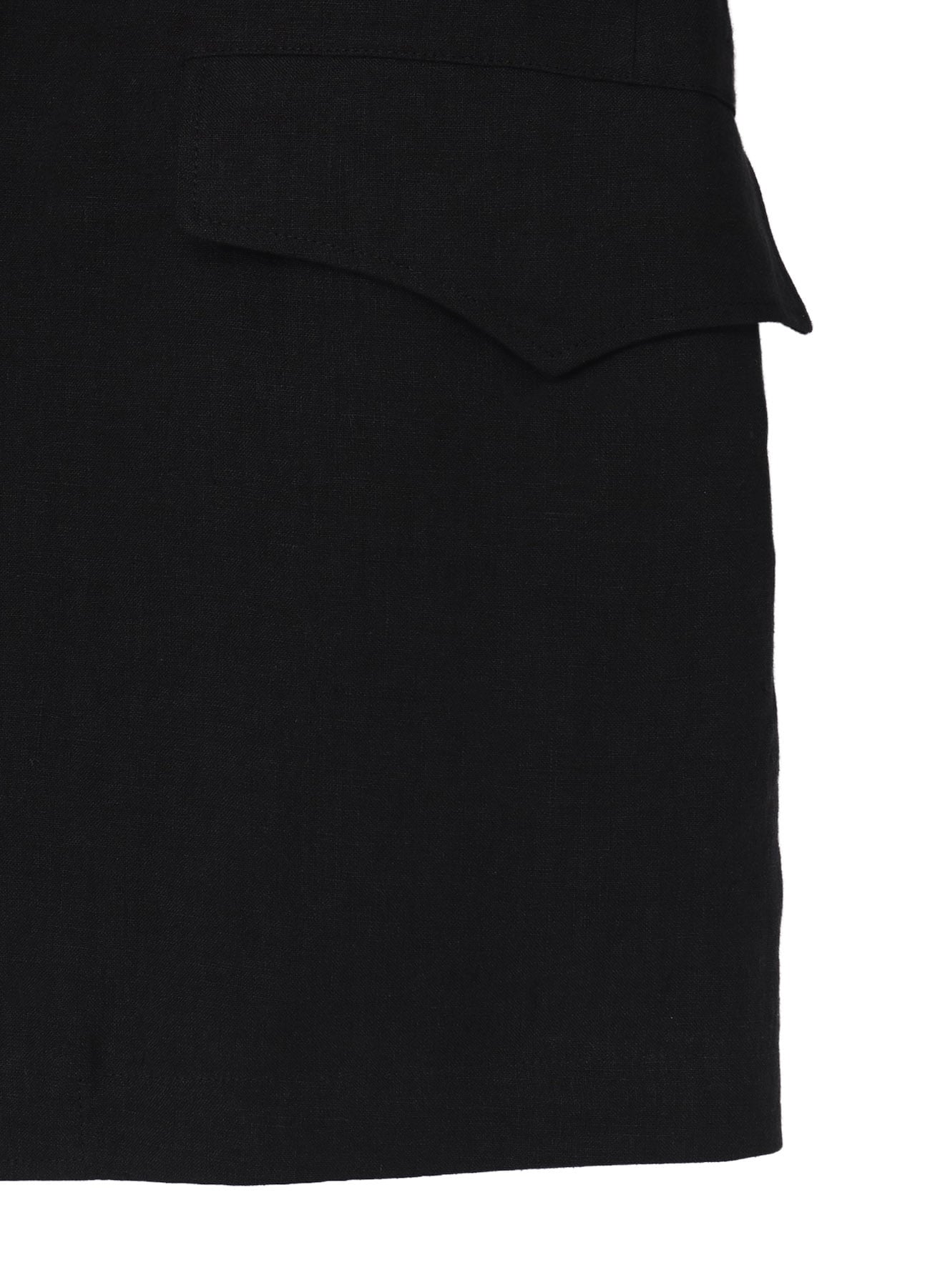 LINEN CLOTH FRONT EDGE 3SNAP BOTTON JACKET